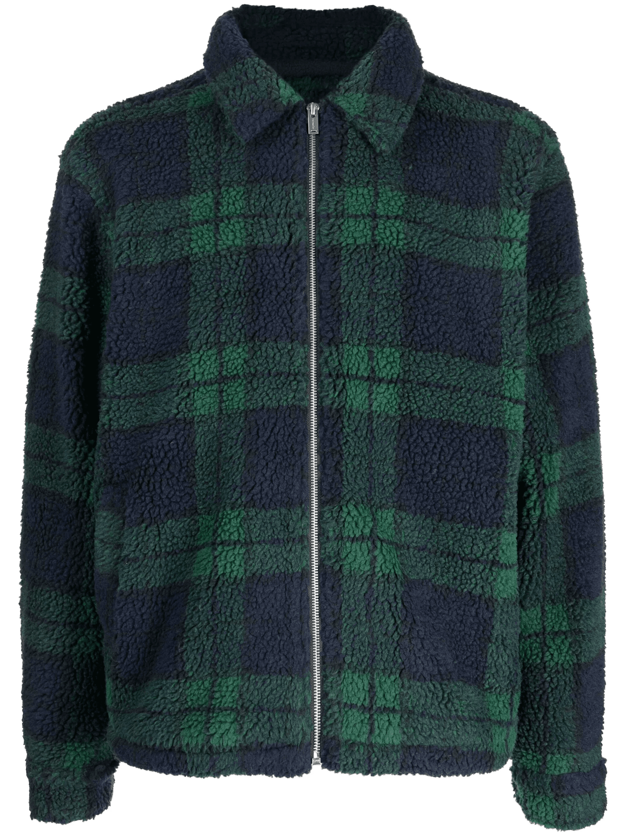 checkered recycled polyester shirt jacket - Image 1