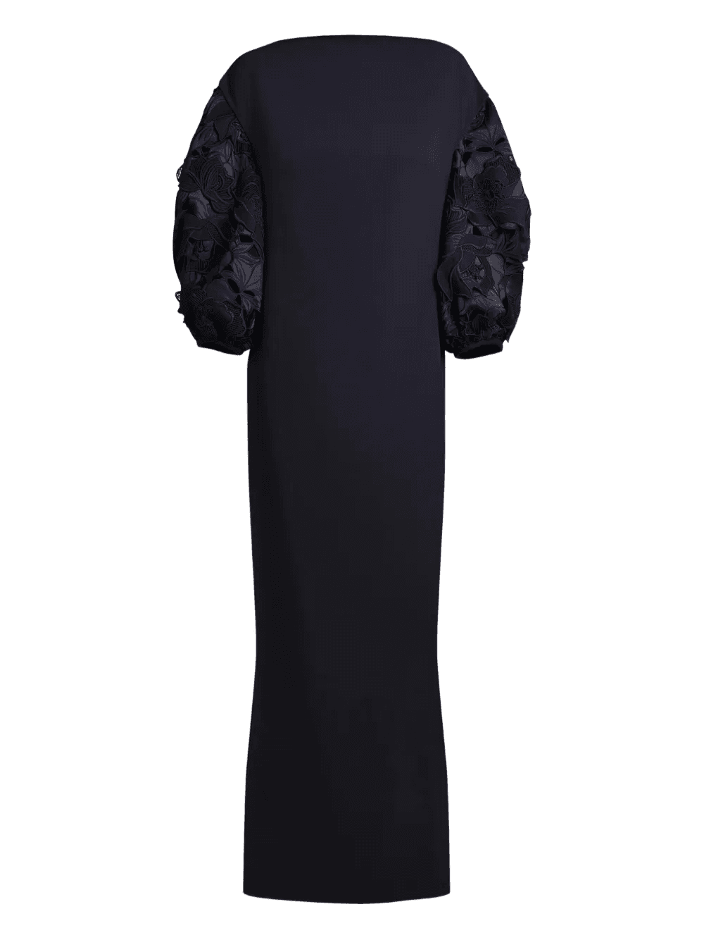 floral-embellished balloon-sleeve gown - Image 1