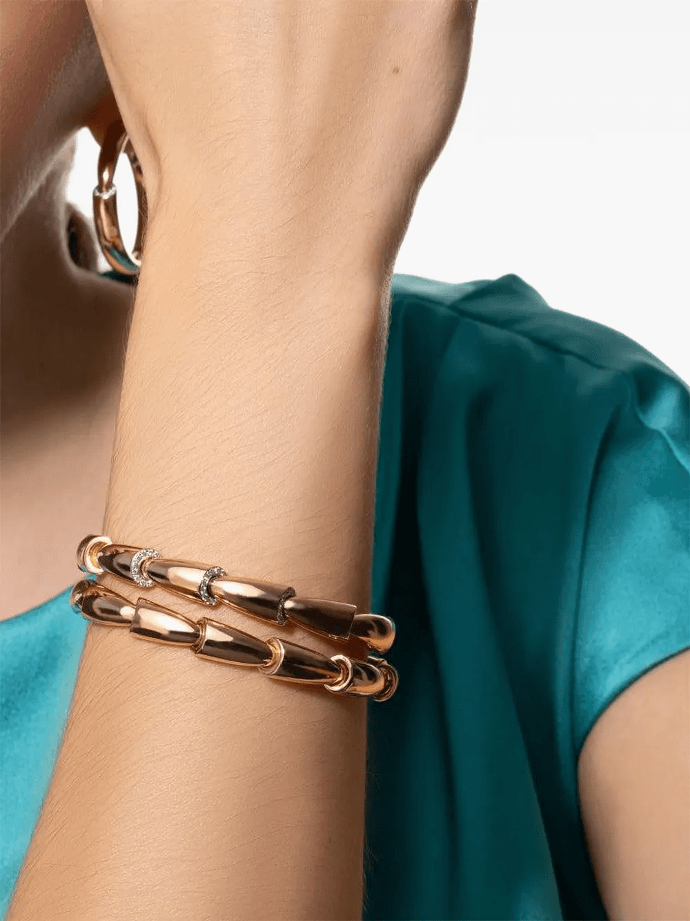 18K rose gold medium Calla bracelet - Image 1