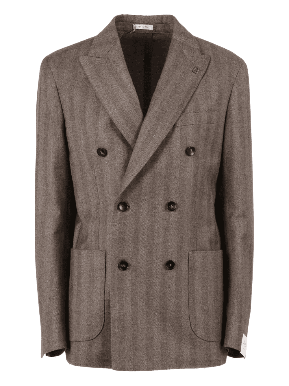 herringbone double-breasted blazer - Image 1