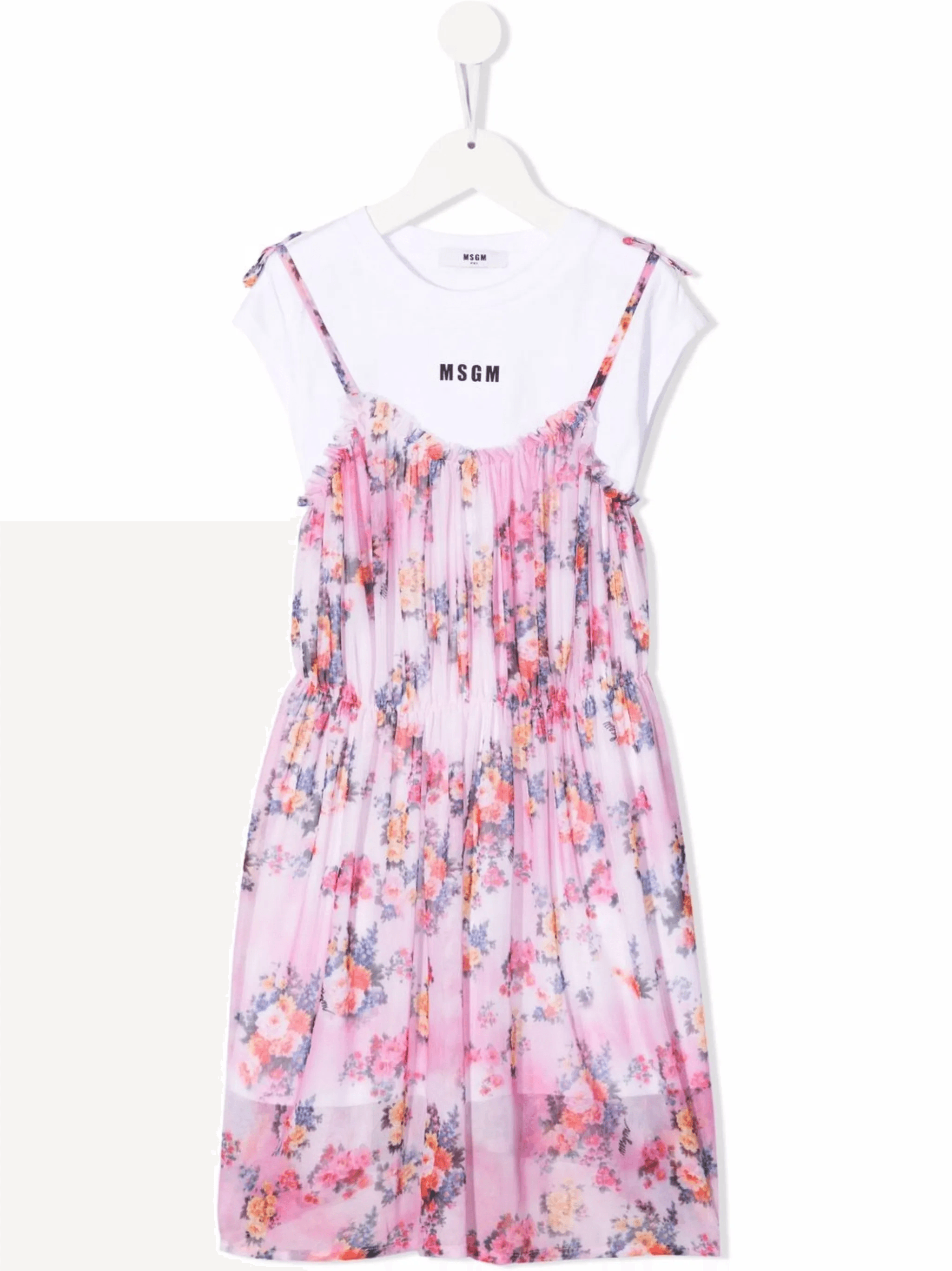 floral-print cotton T-shirt dress - Image 1
