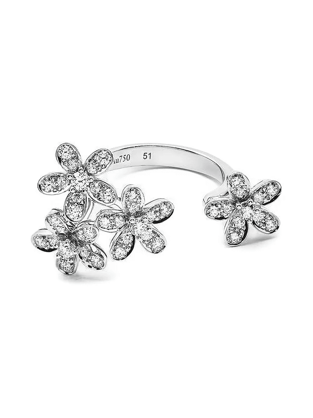 18K white gold Socrate Between the Finger diamond ring - Image 1