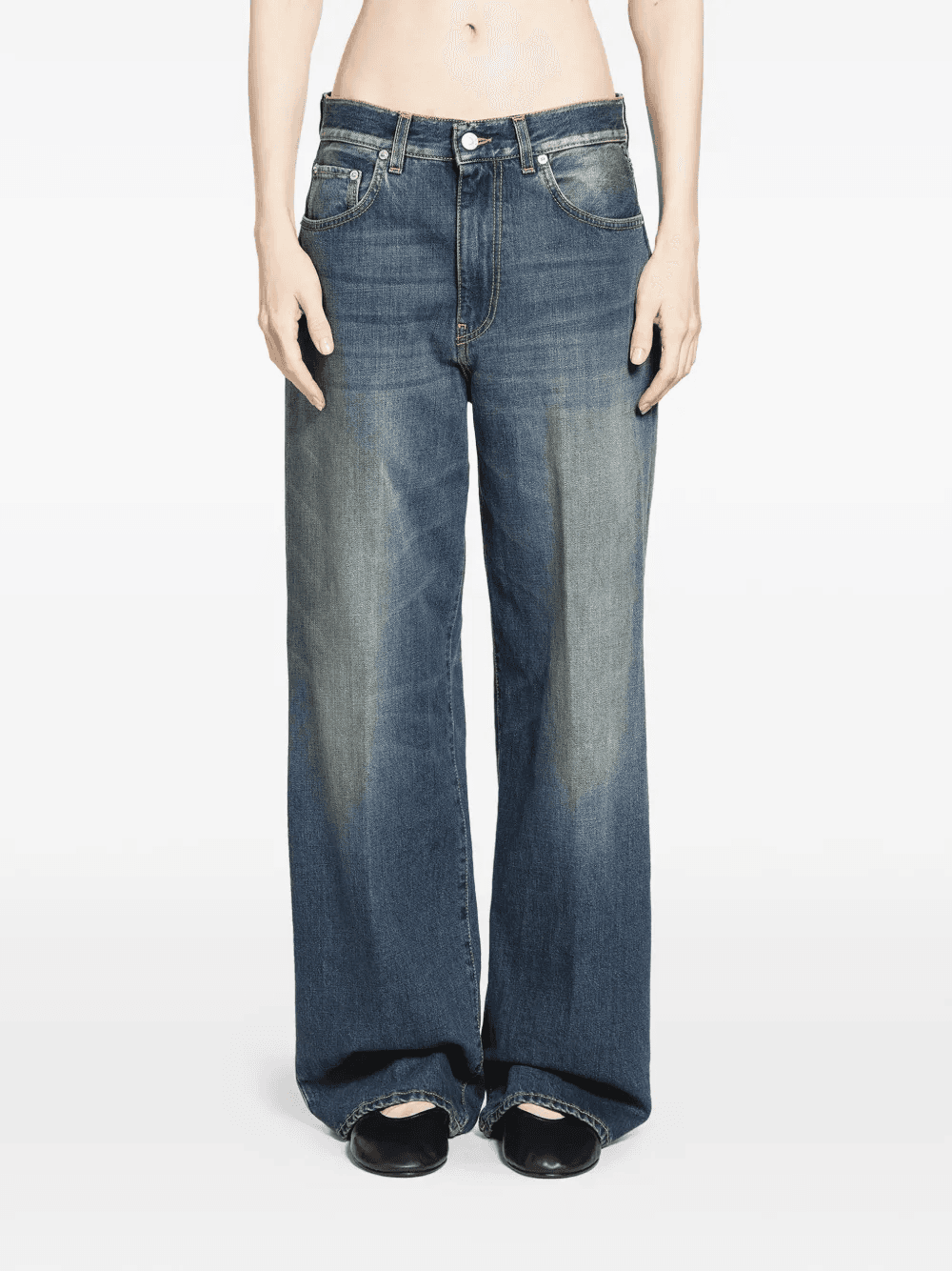 five-pocket wide-leg jeans - Image 1