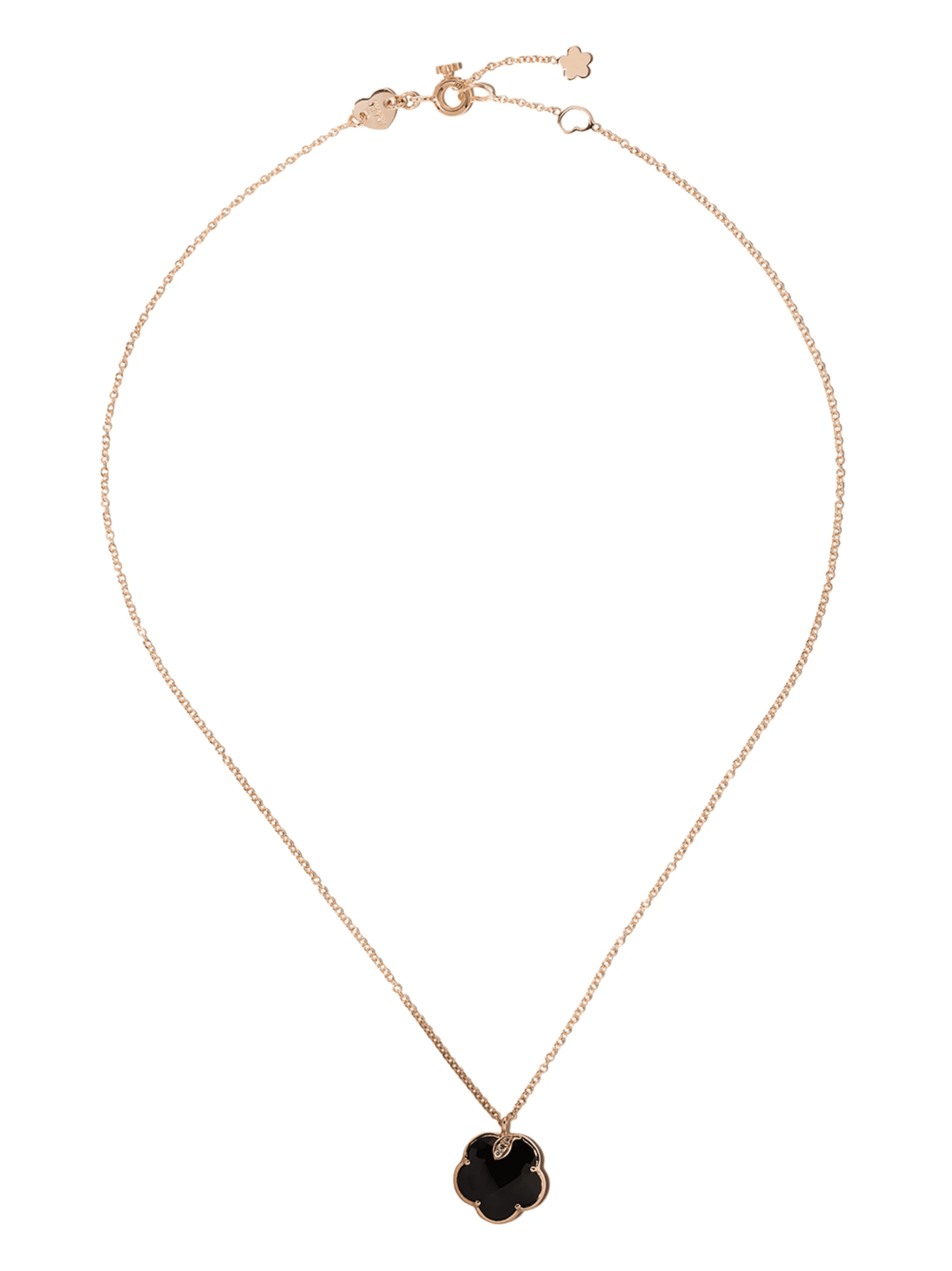18kt rose gold Petit Joli onyx and diamond necklace - Image 1