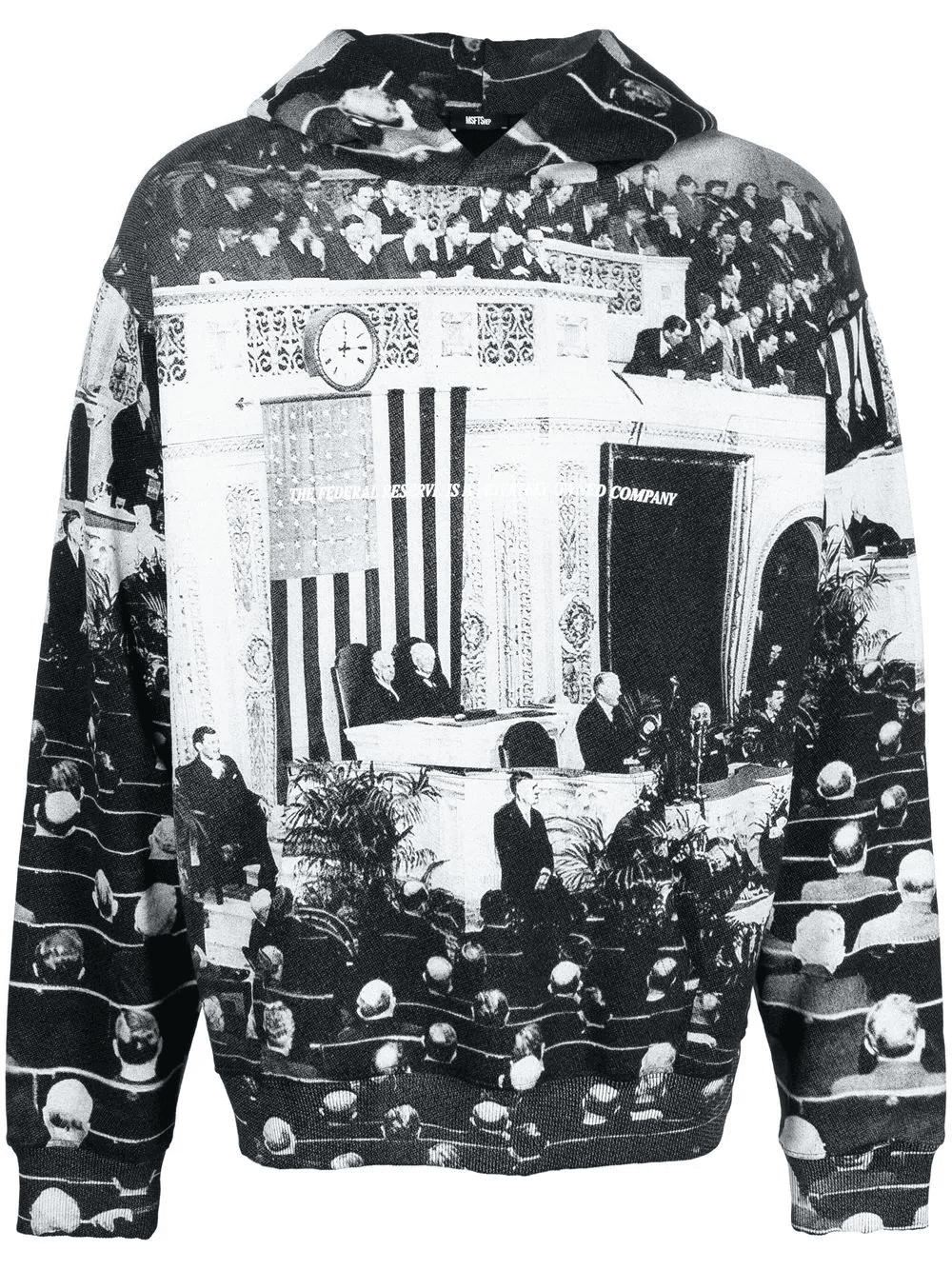 graphic-print cotton hoodie - Image 1