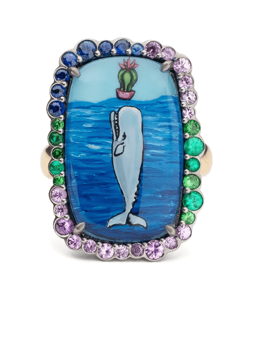 18K yellow gold Whales At Wonderland ring - Image 1