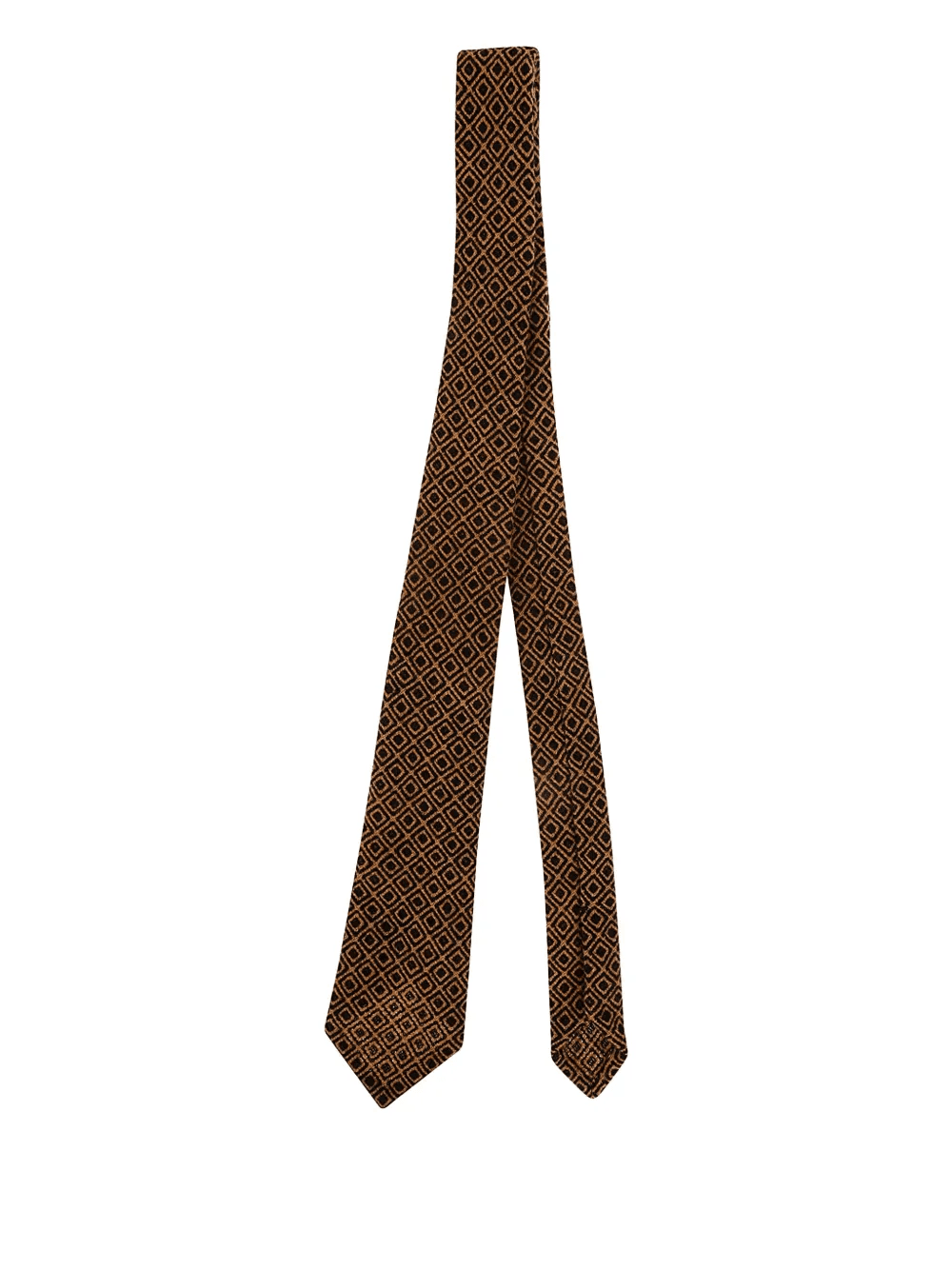 geometric-pattern wool tie - Image 1