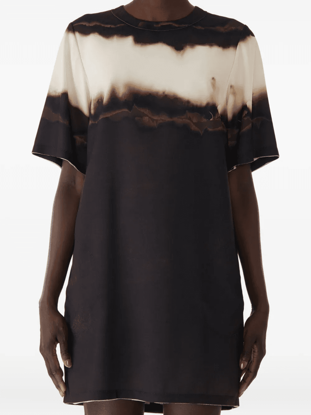 Diffused Ombre Stripe short-sleeve shift dress - Image 1