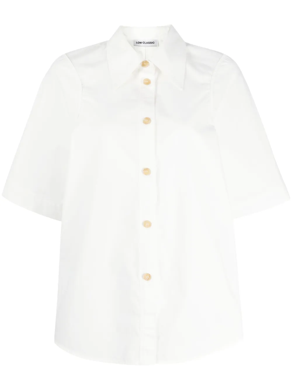 pointed-collar cotton shirt - Image 1