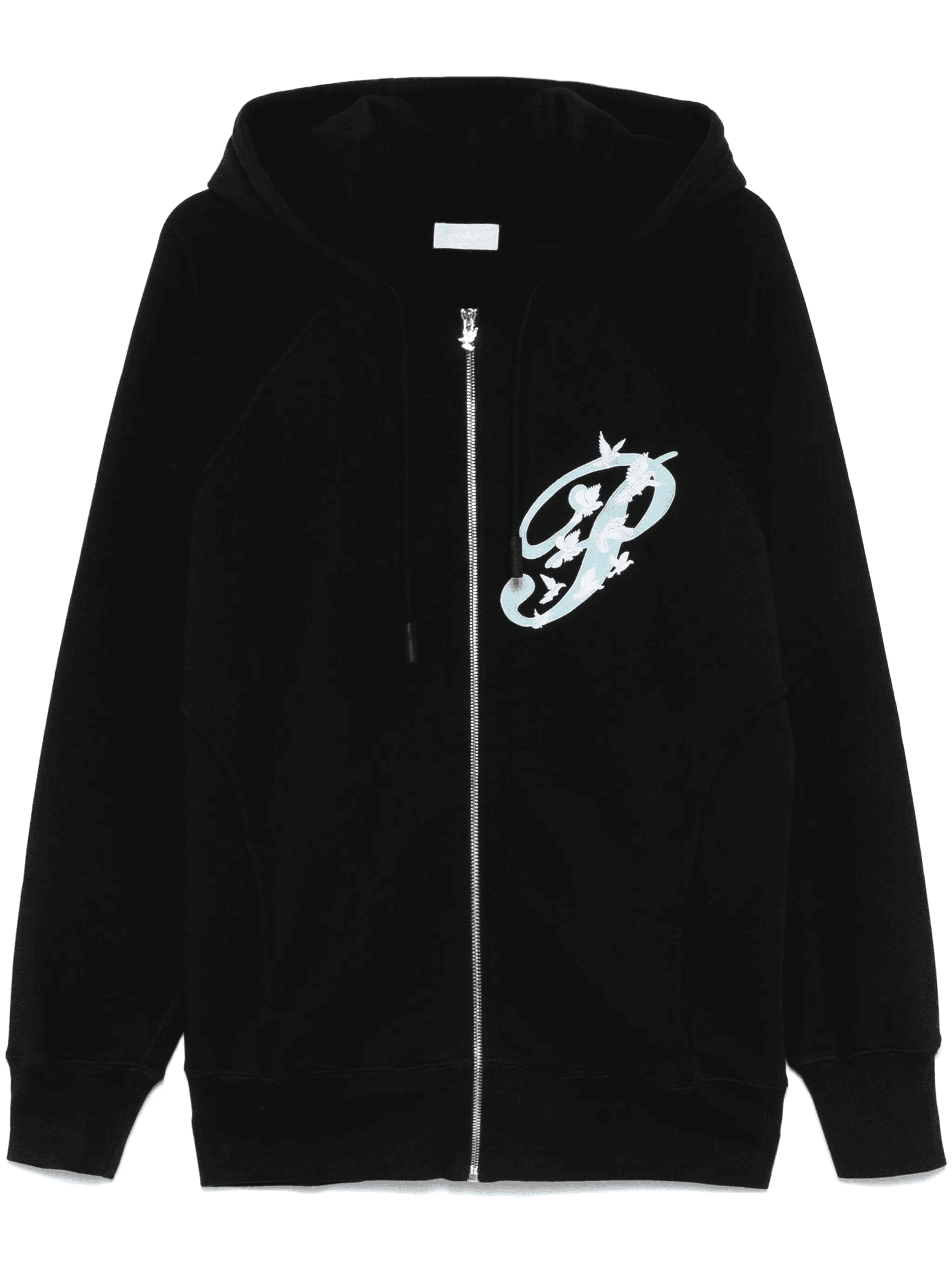 embroidered-logo zip-up hoodie - Image 1