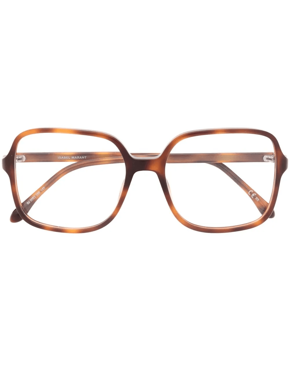 tortoiseshell square frame glasses - Image 1