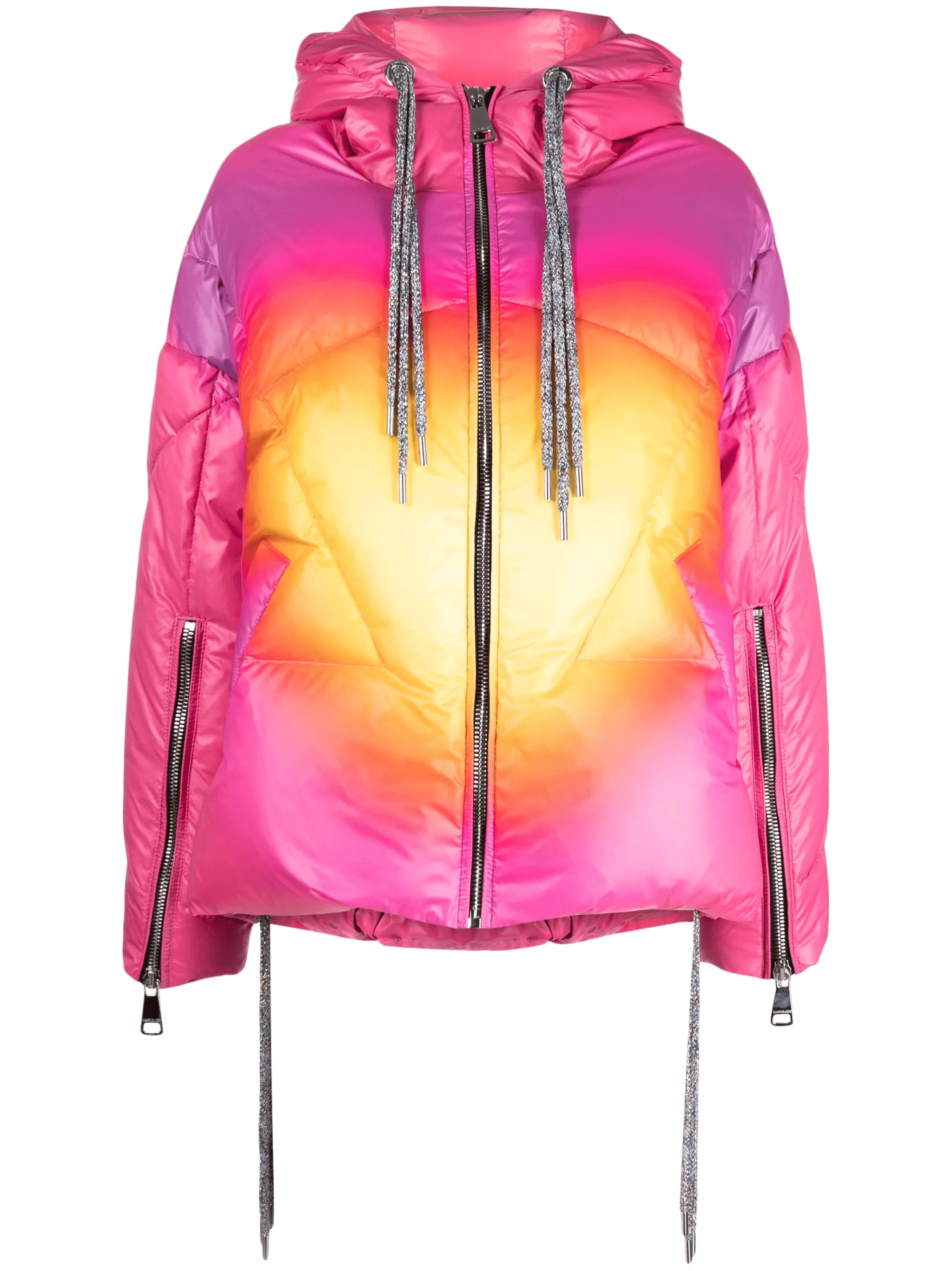 Iconic gradient hooded puffer jacket - Image 1