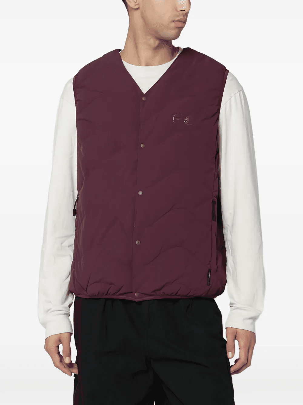 quilted v-neck gilet - Image 1