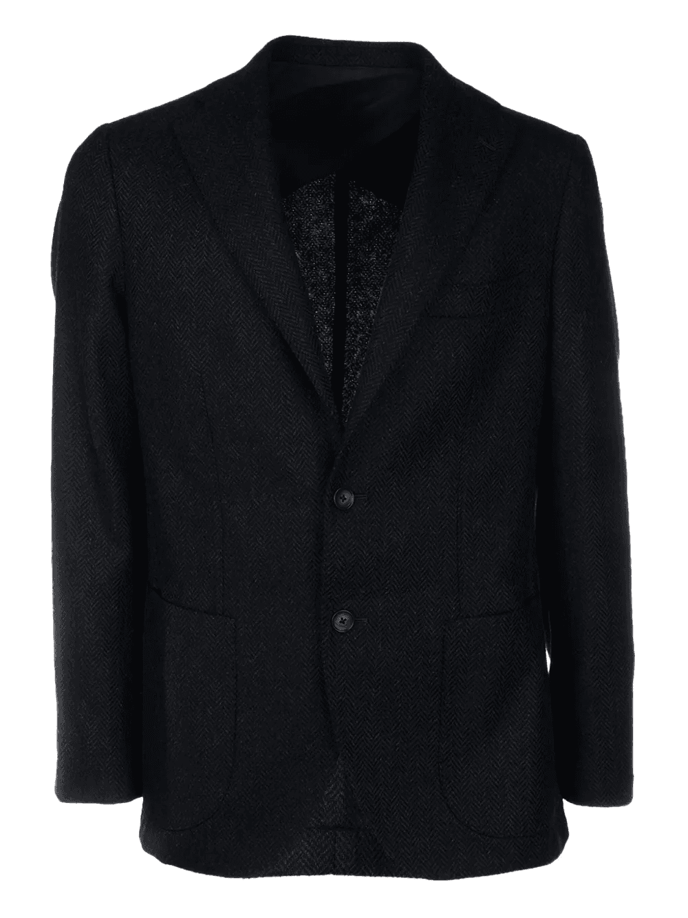 herringbone notched blazer - Image 1