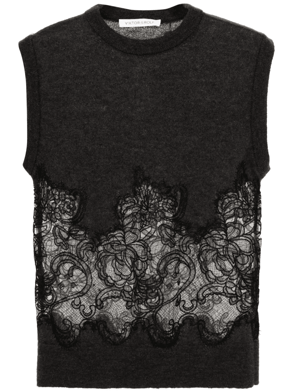 Spencer lace-detail sleeveless jumper - Image 1