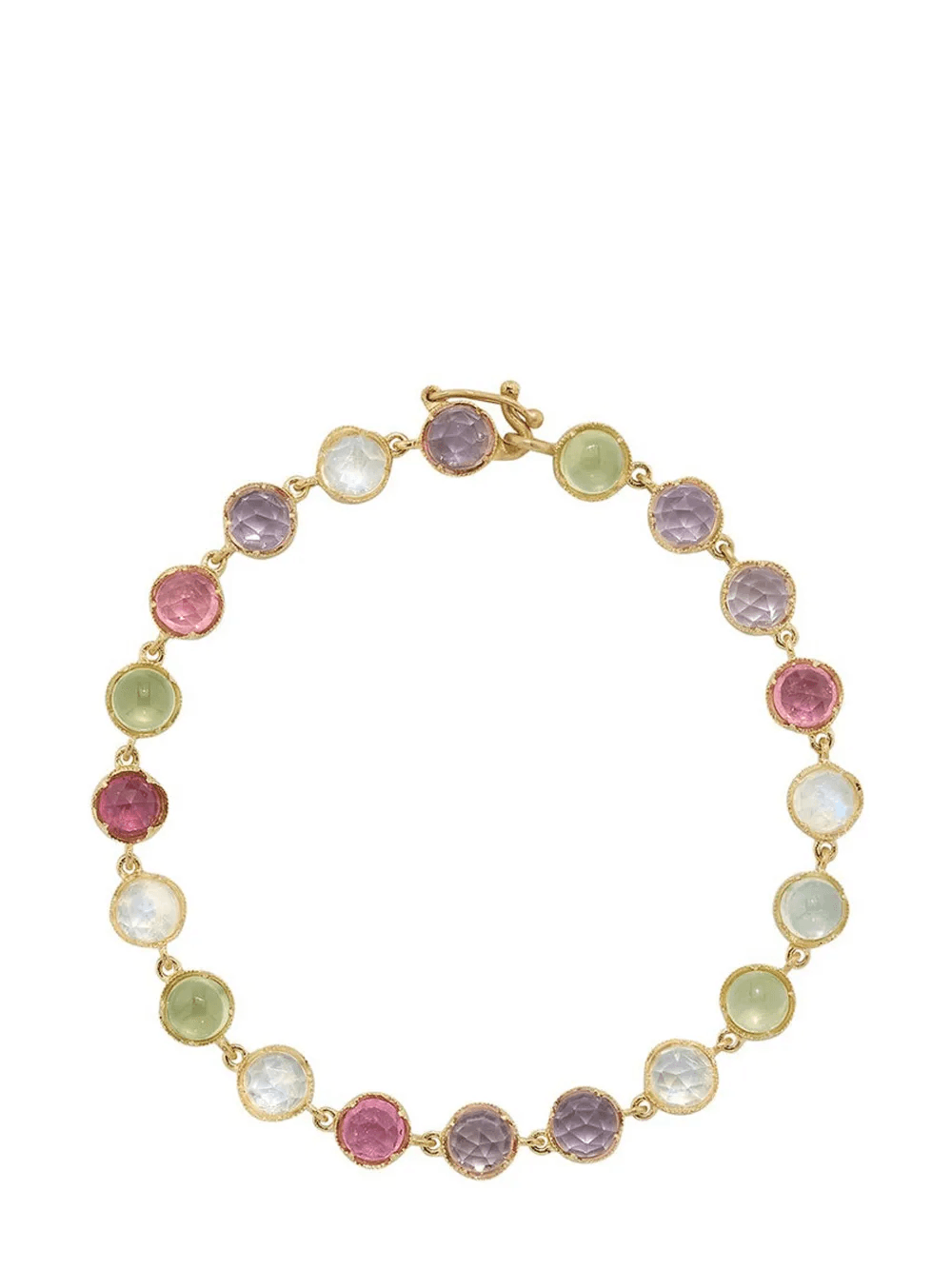 18kt yellow gold gemstone bracelet - Image 1