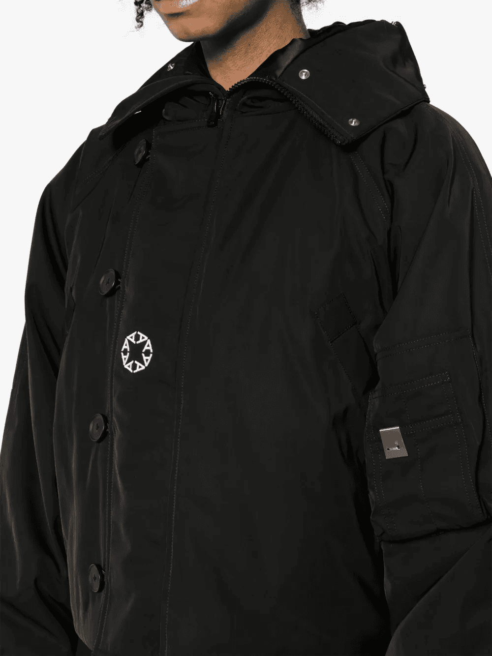 graphic-print padded hooded jacket — Image 3