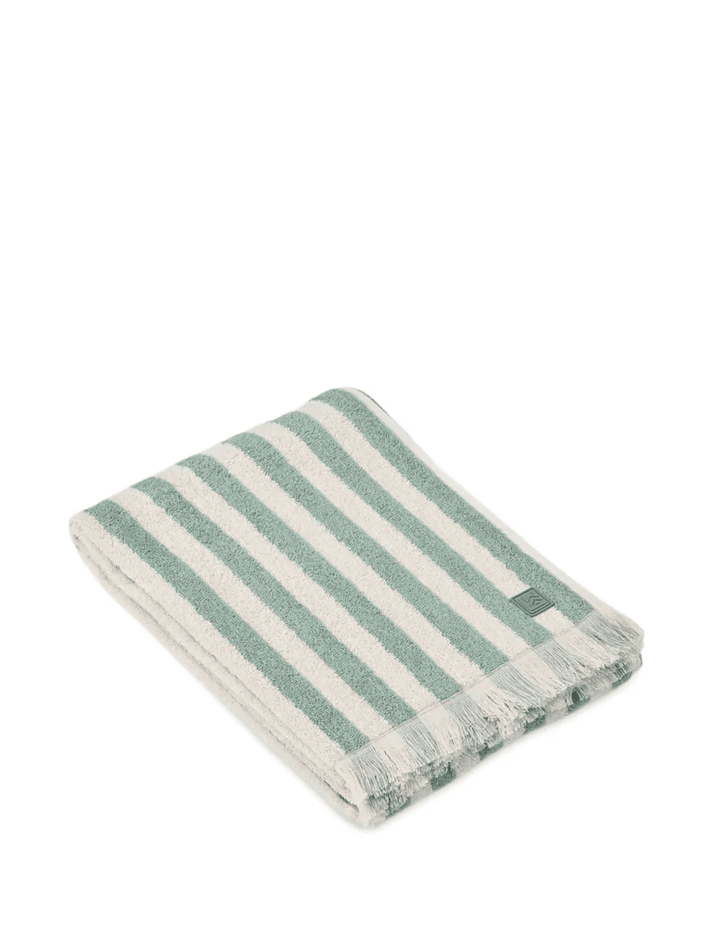 Summer striped fringed bath towel - Image 1