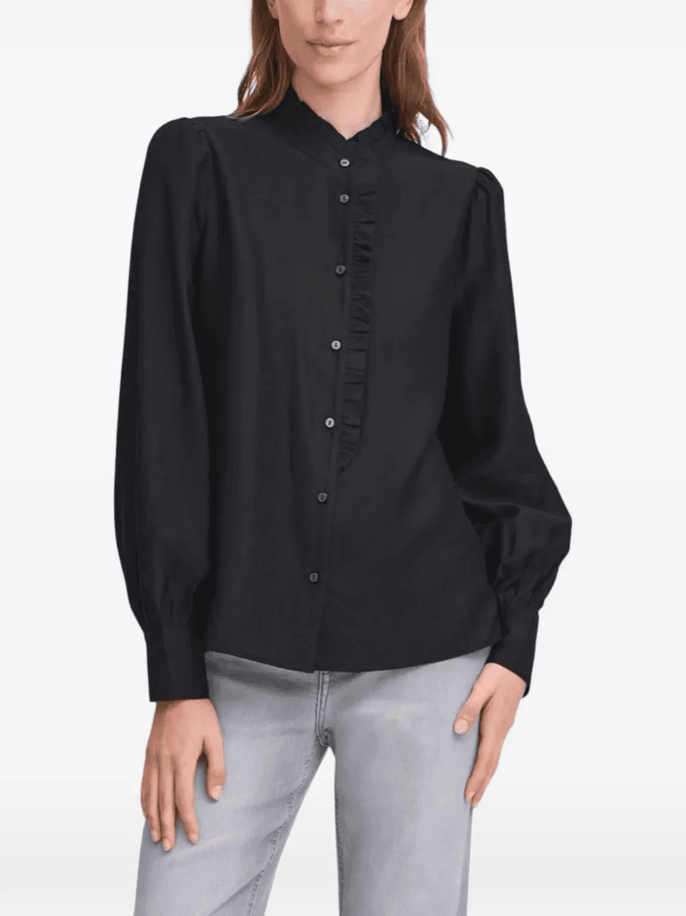 Ihkarlani ruffled puff-sleeve blouse - Image 1