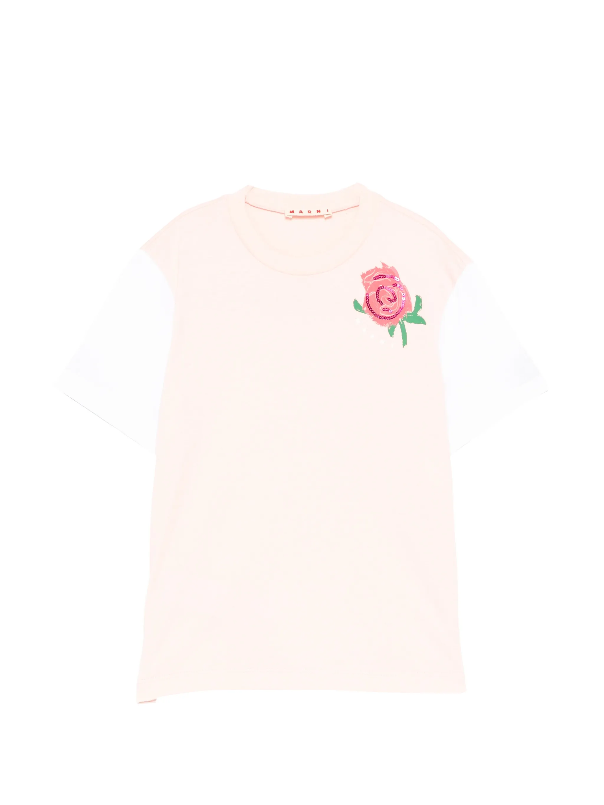 rose-print T-shirt - Image 1