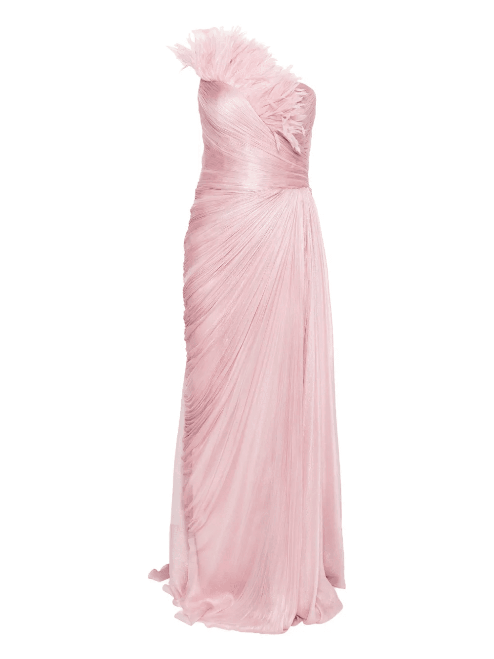 Elemiah feather-trim gown - Image 1