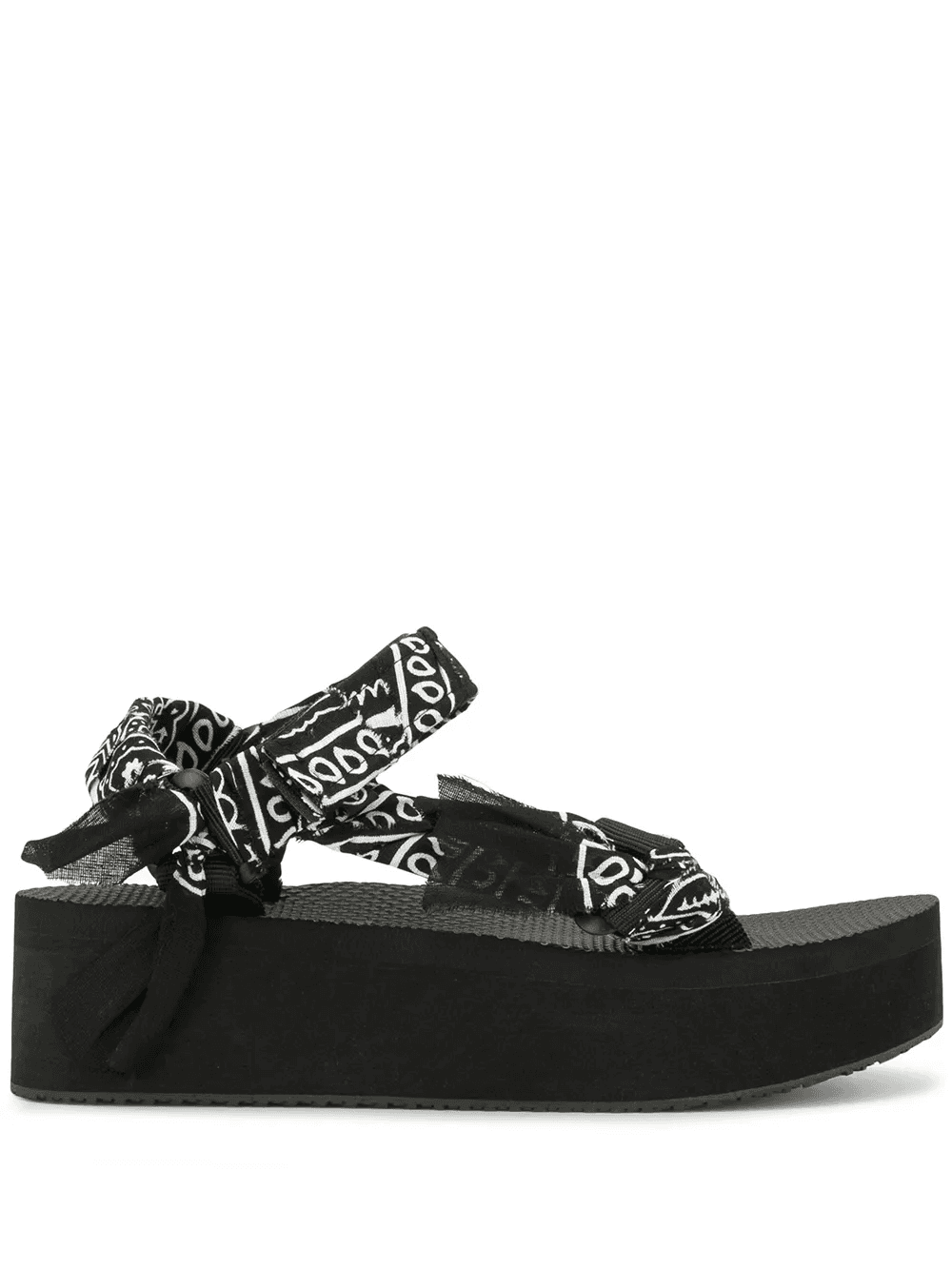 bandana wrapped platform sandals - Image 1