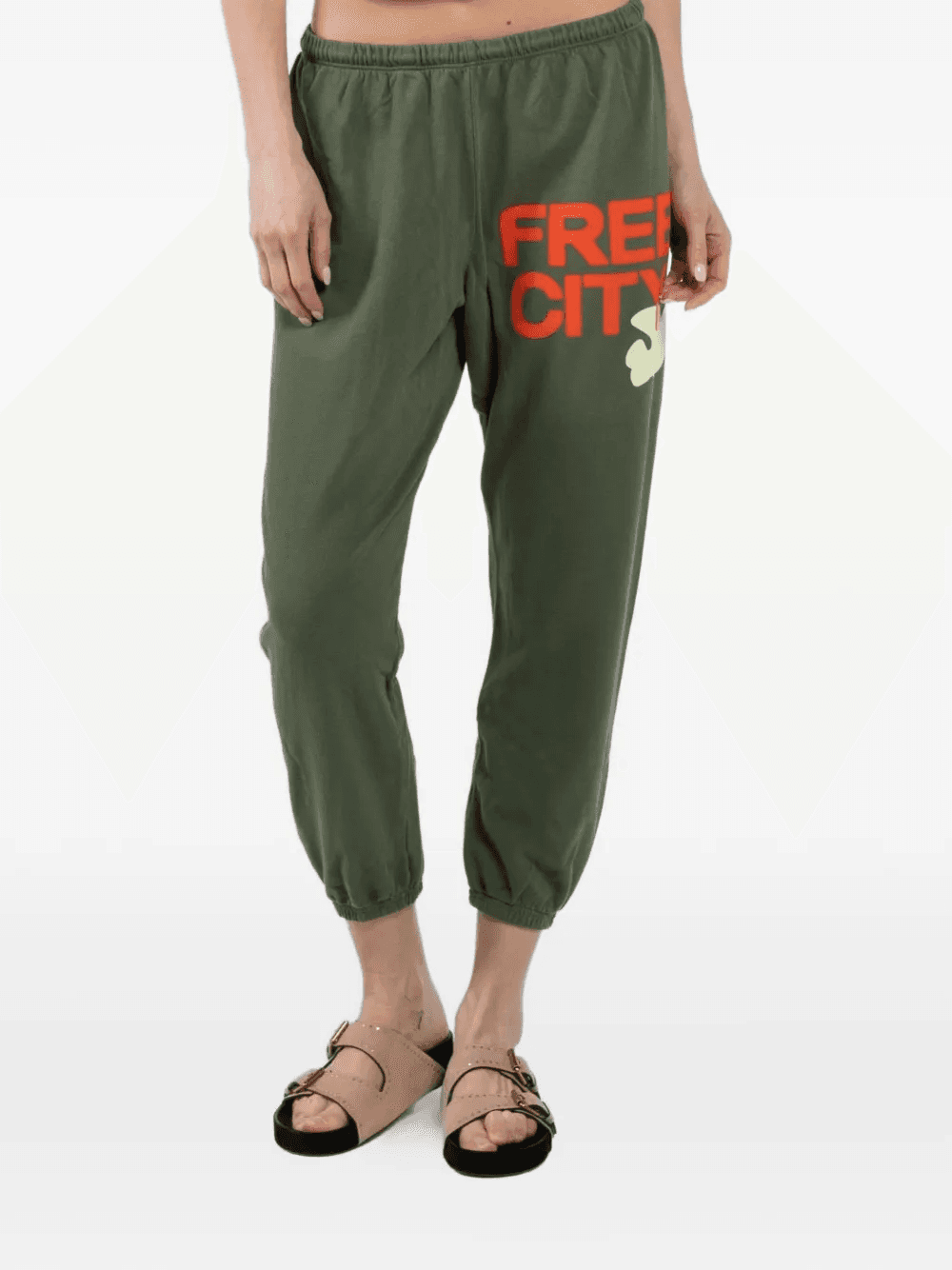 drawstring printed track pants - Image 1