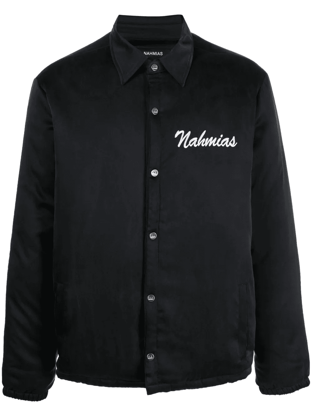 slogan-print shirt jacket - Image 1