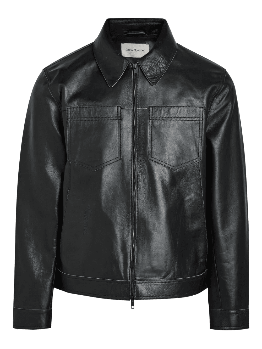 Norton zip-up leather jacket - Image 1
