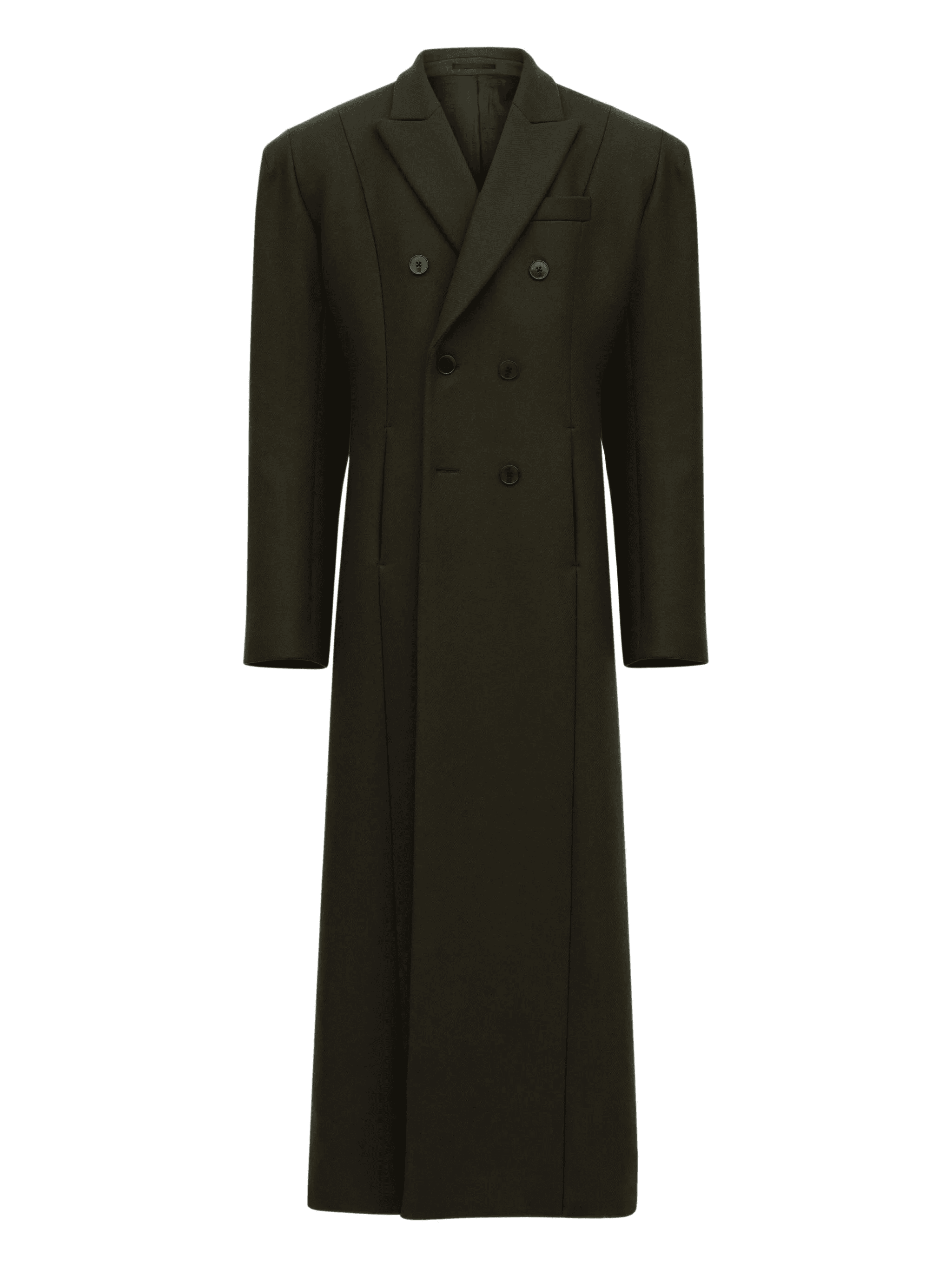 double-breasted manteau coat - Image 1