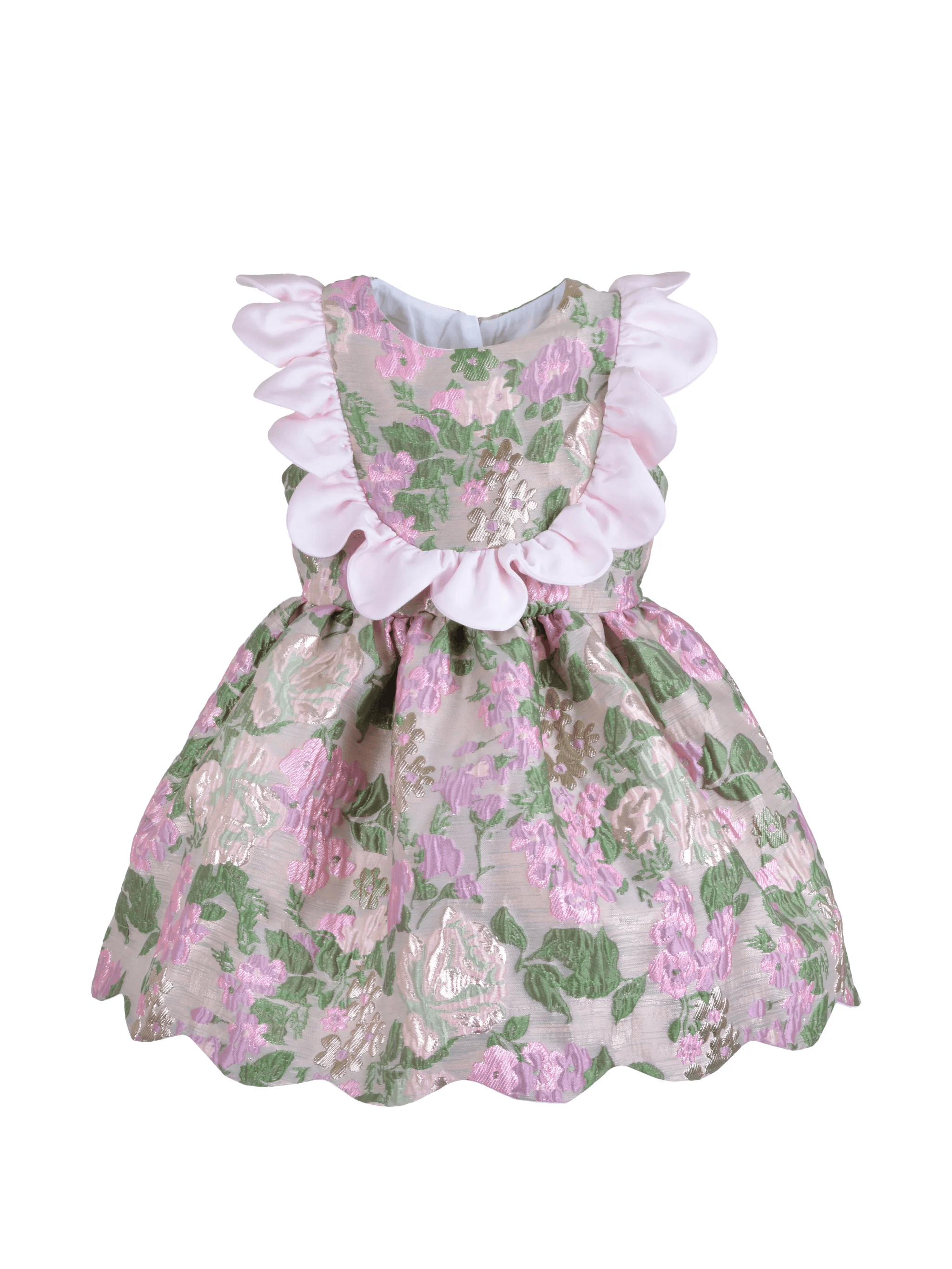 scalloped ruffle bodice dress - Image 1