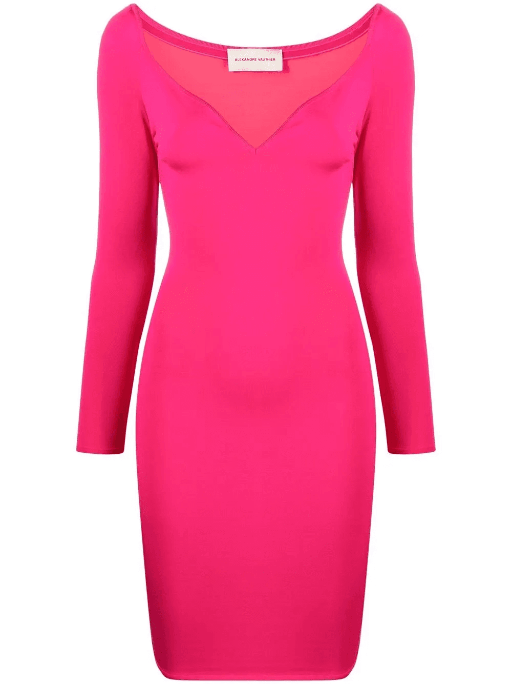 plunging V-neck midi dress - Image 1