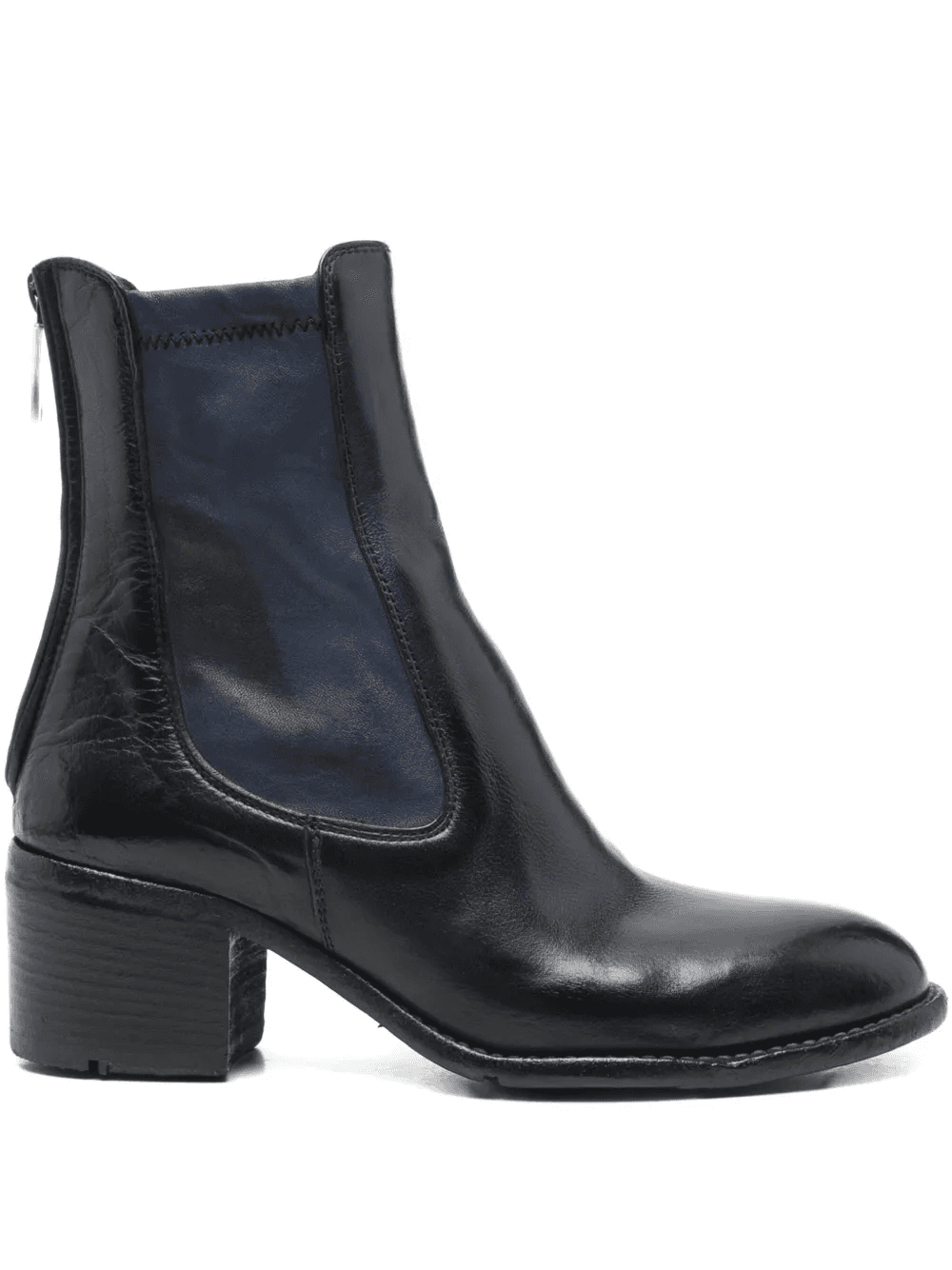 60mm leather zip-fastening boots - Image 1