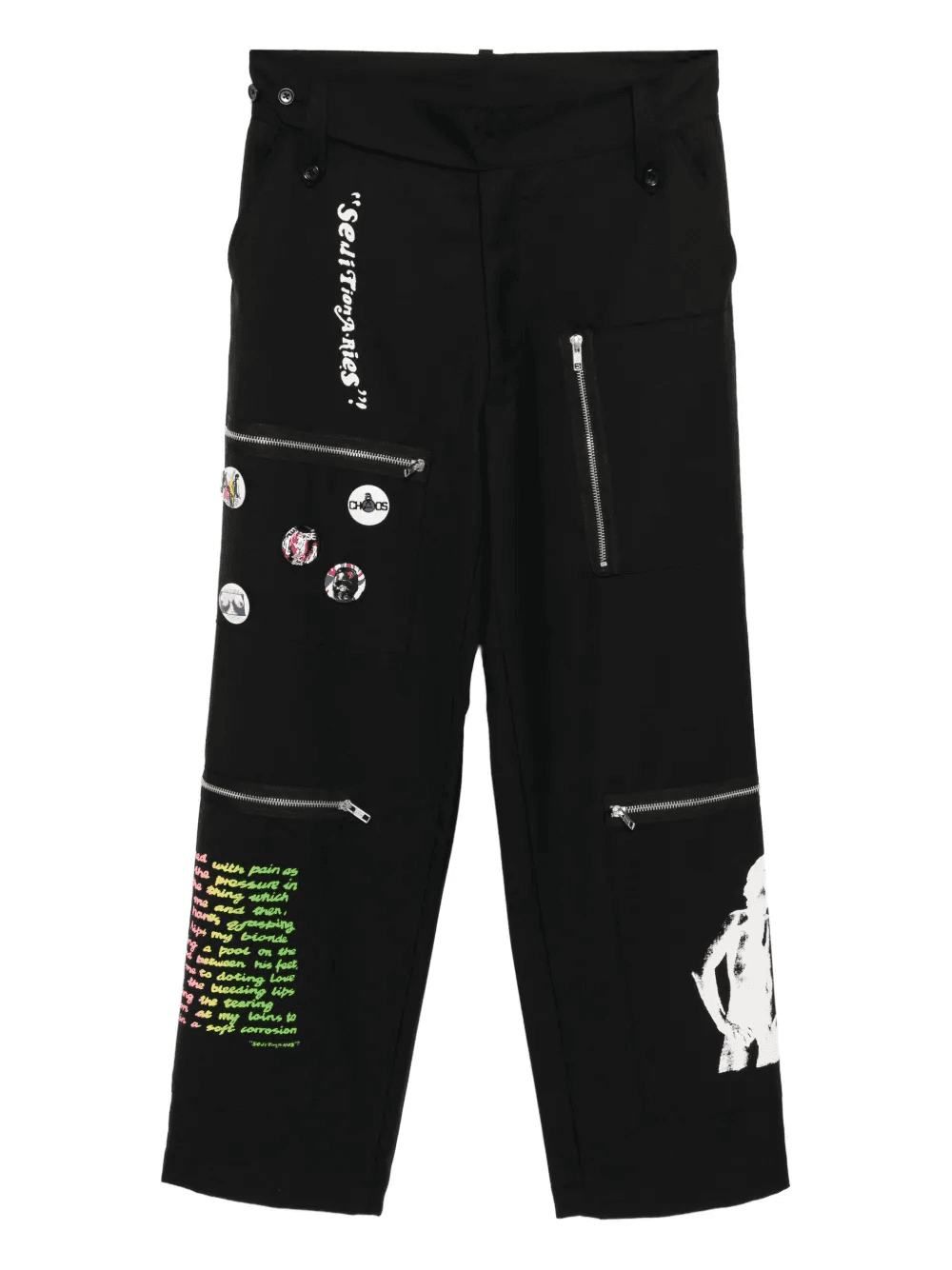 graphic-print straight-leg pants - Image 1