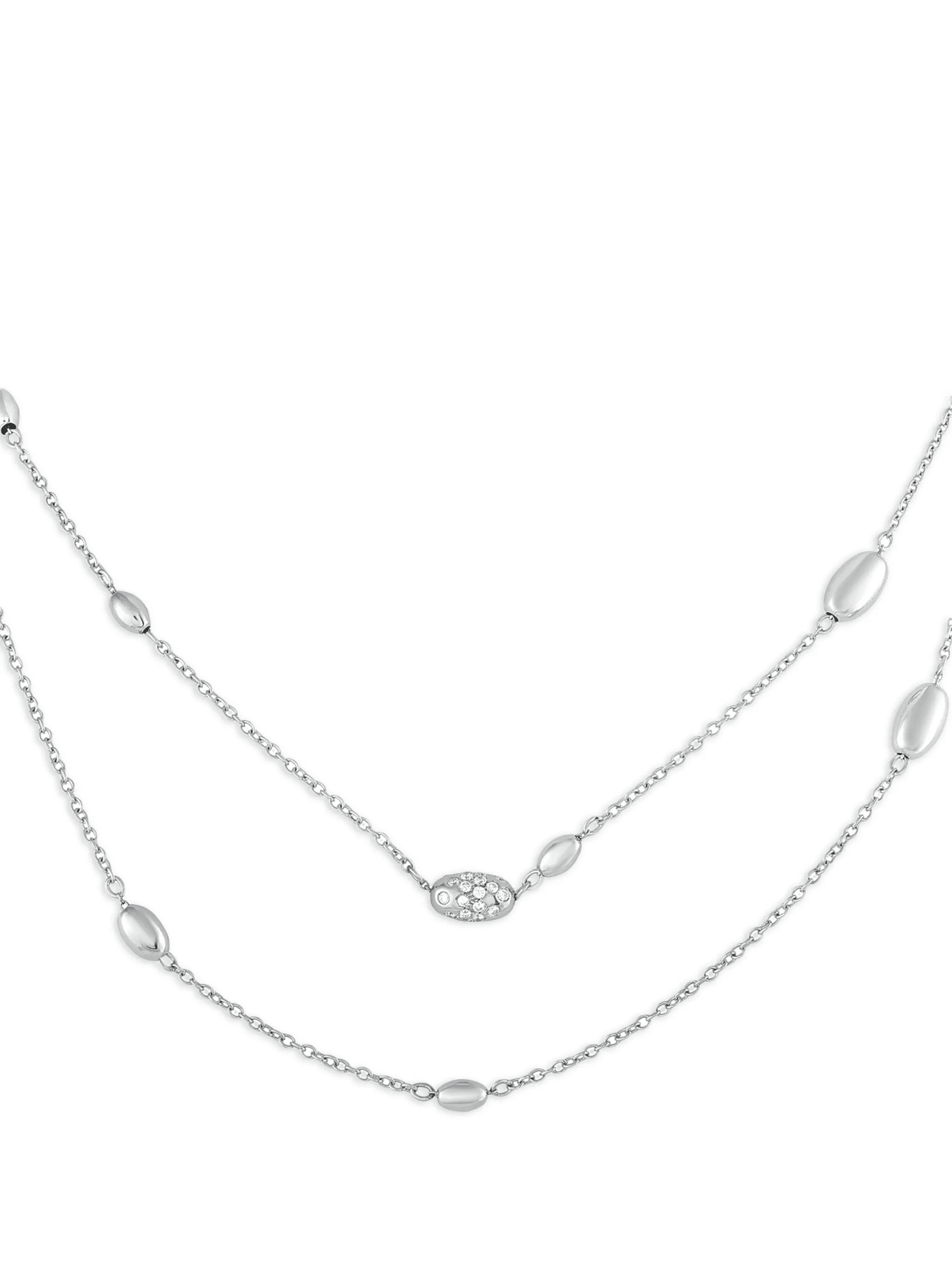 18K white gold diamond necklace - Image 1