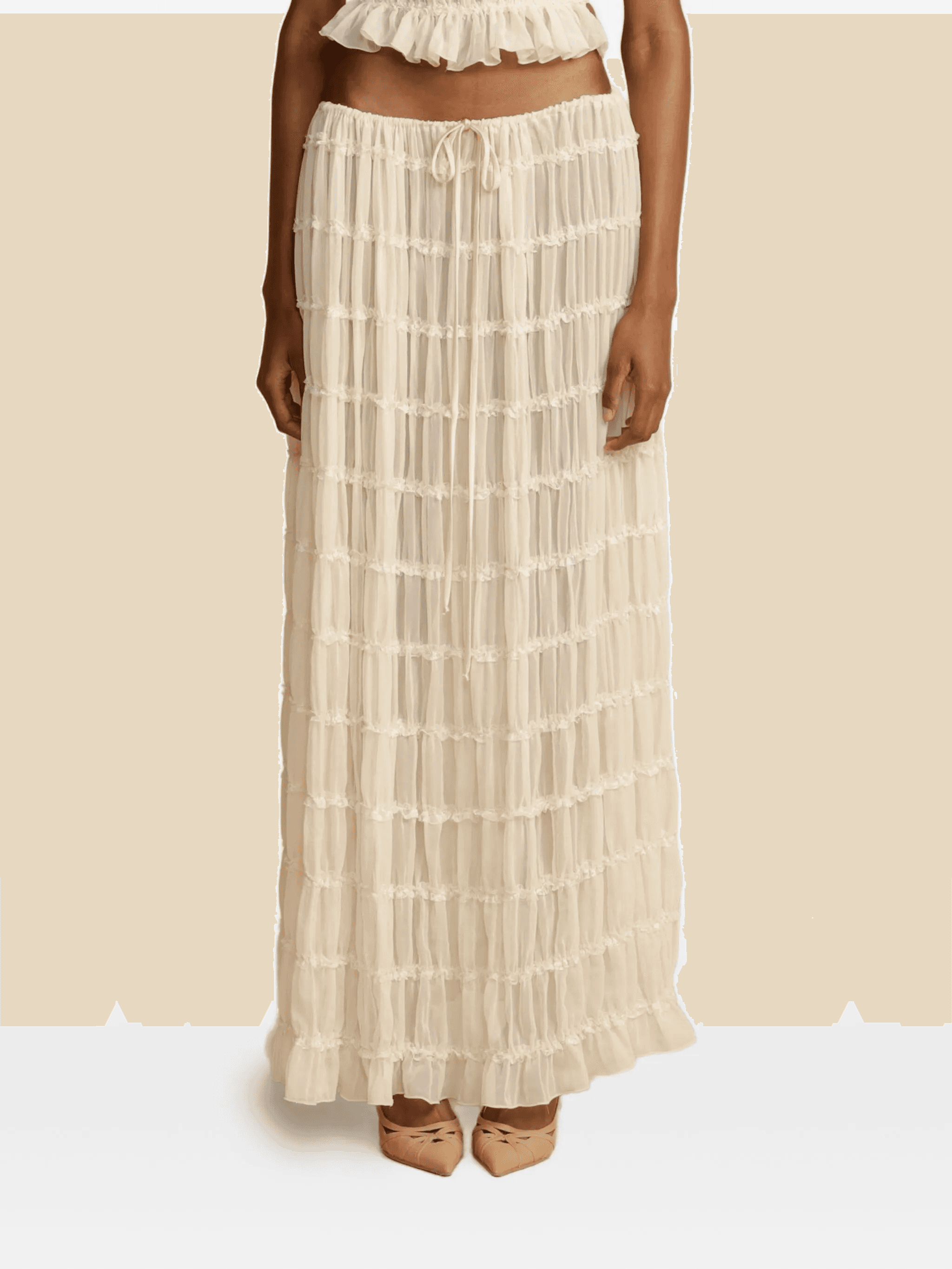 Juliette ruched maxi skirt - Image 1
