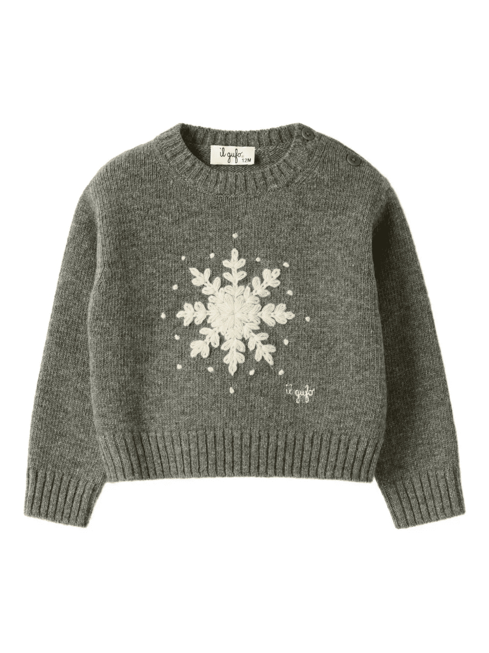snowflake-embroidered sweater - Image 1