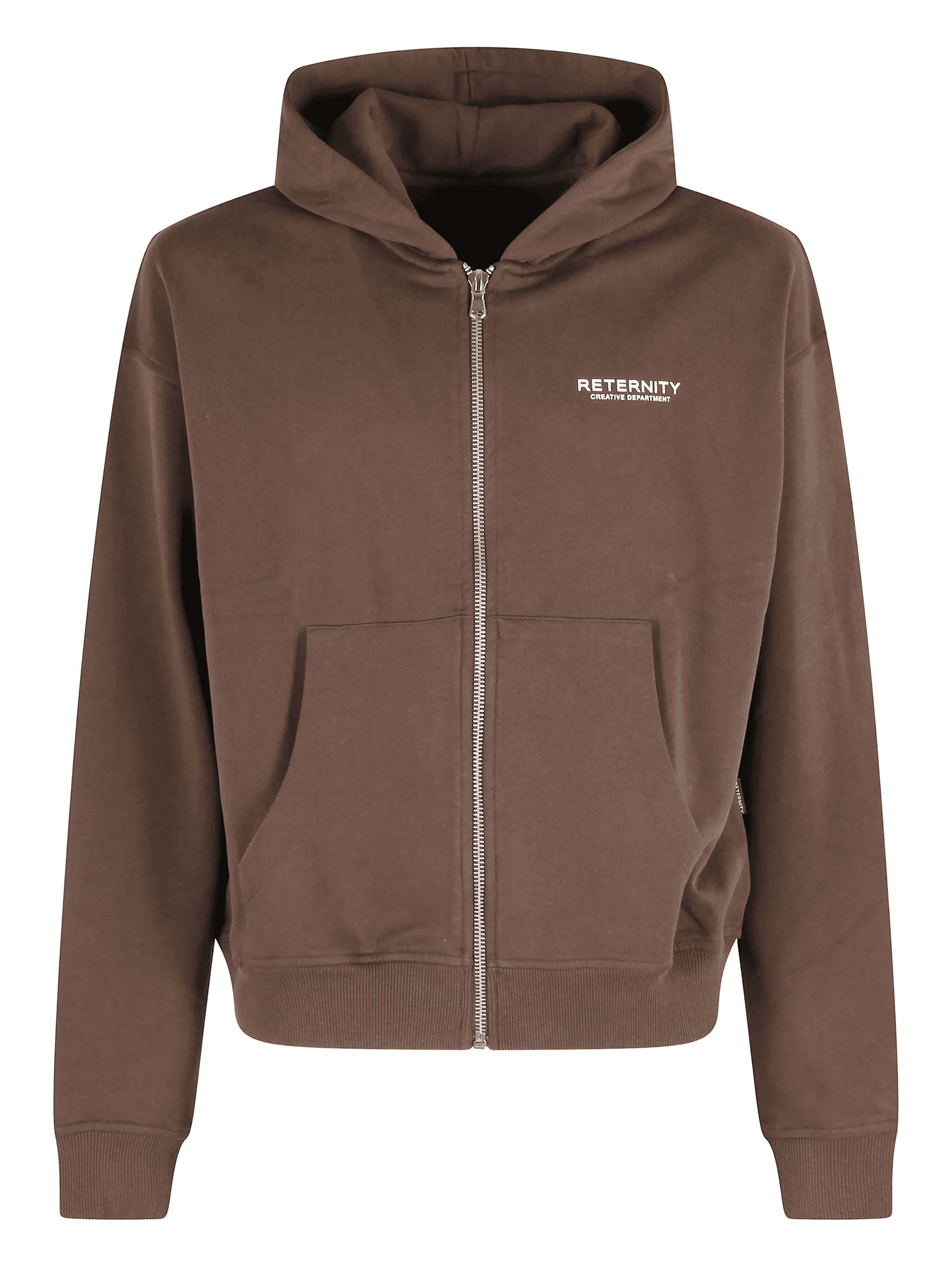 logo-print zip cotton hoodie - Image 1