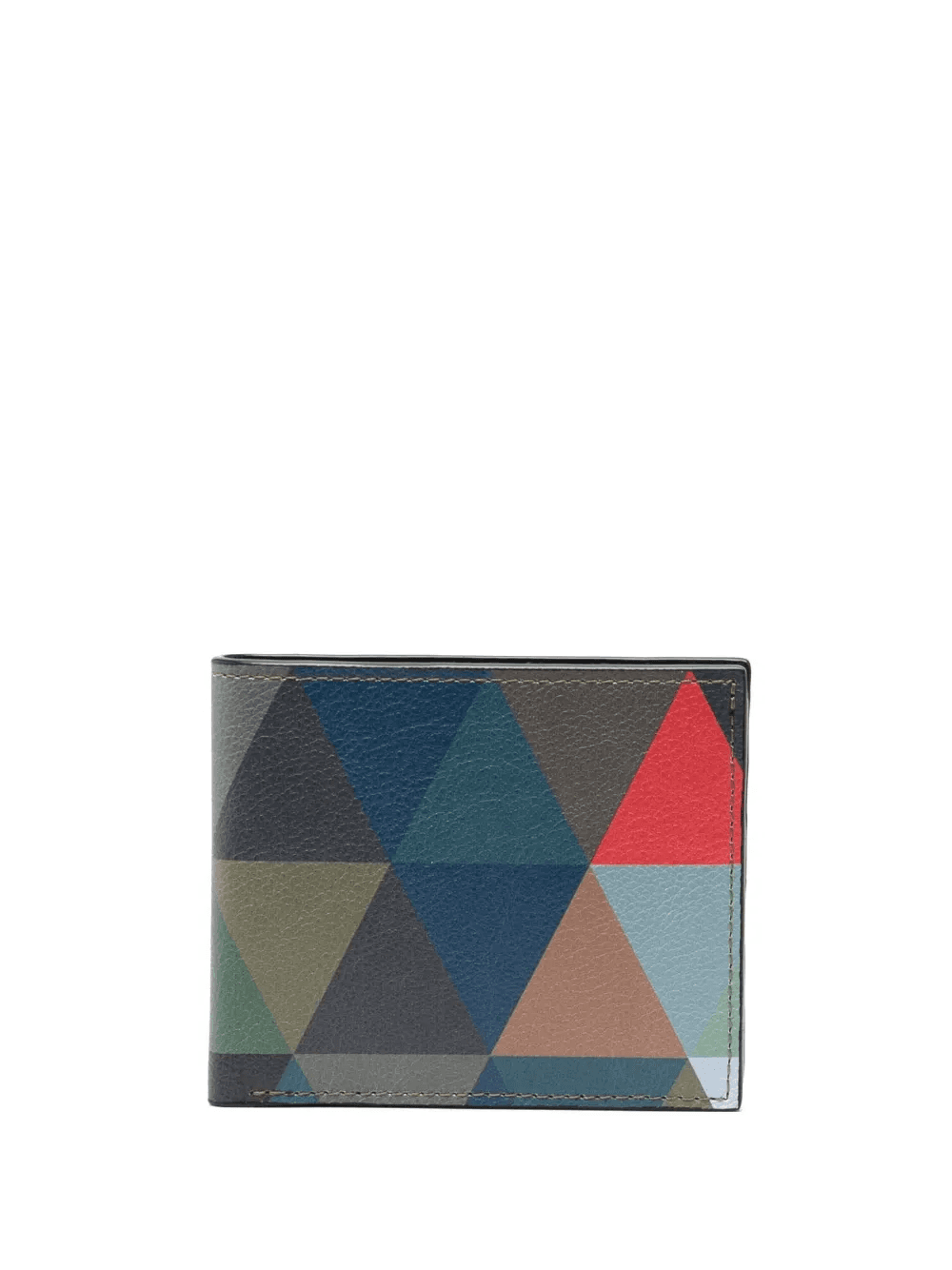 geometric-pattern pebbled leather wallet - Image 1
