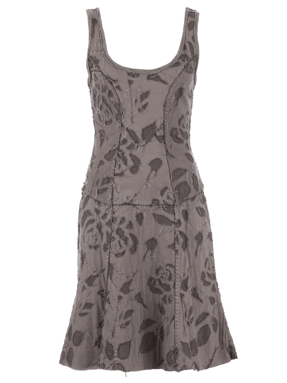 floral stitch detail dress - Image 1