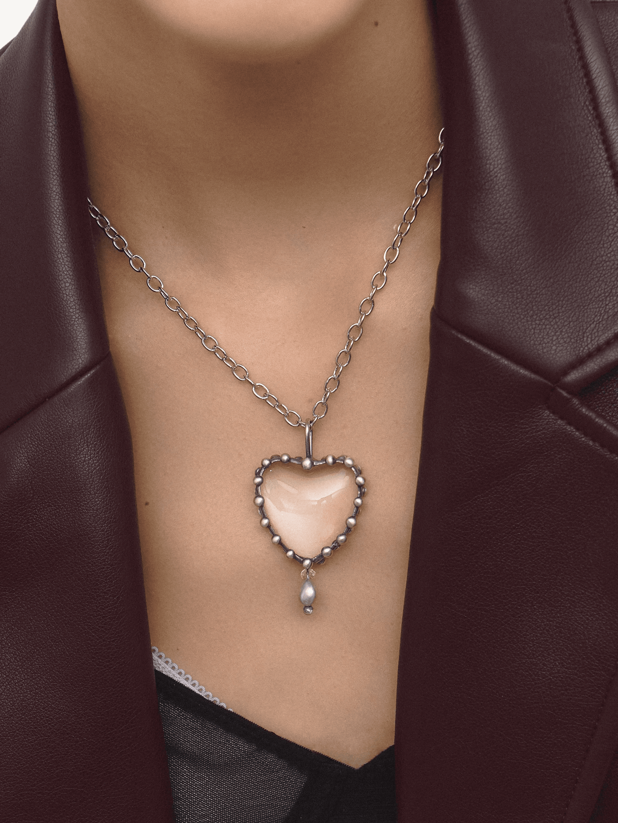 heart-pendant chain necklace - Image 1