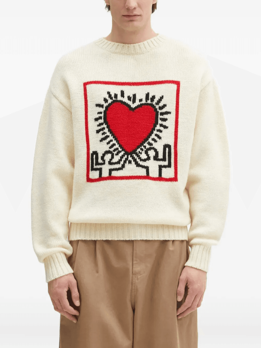heart-motif crew-neck sweater - Image 1