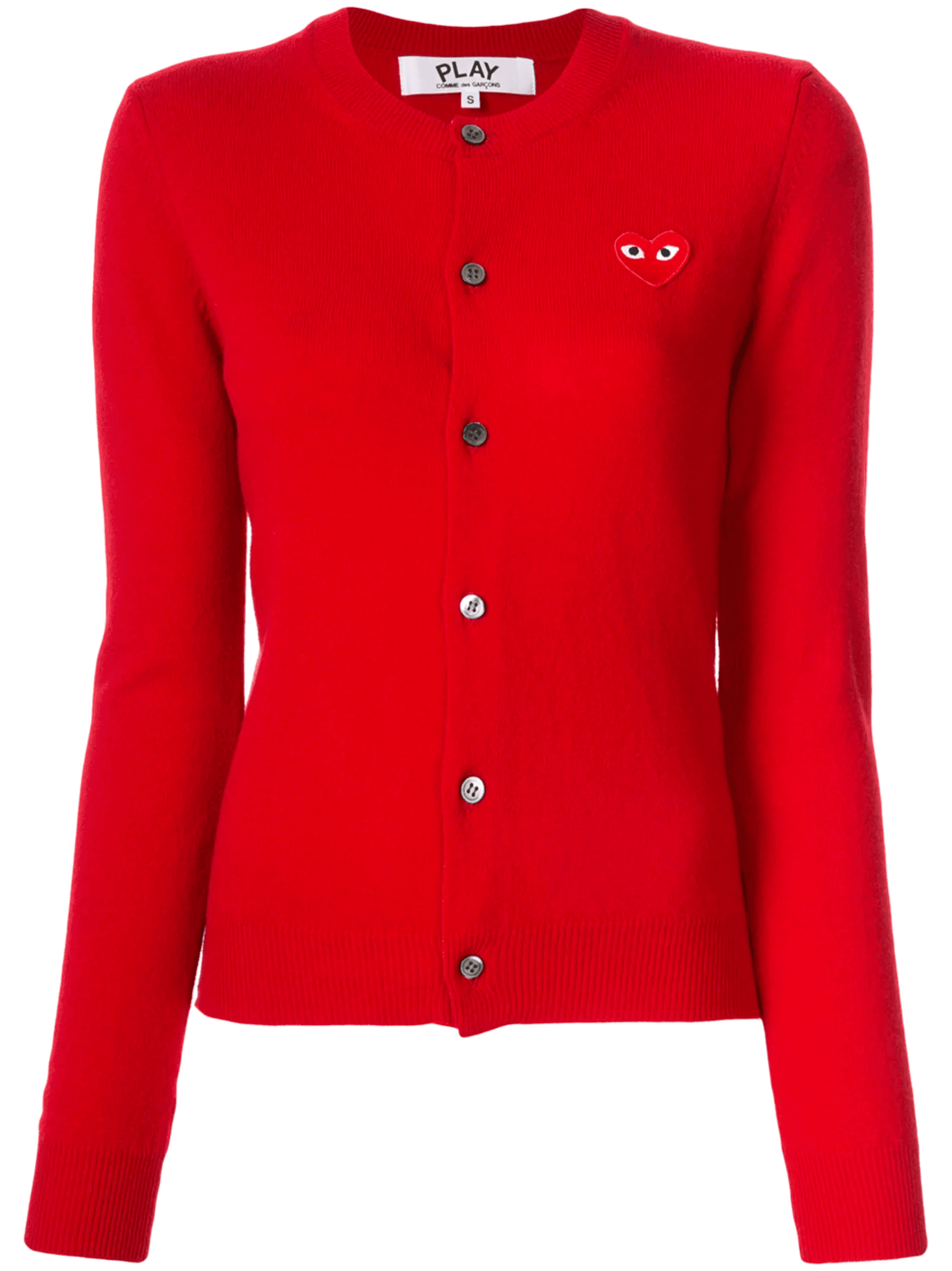 logo embroidered buttoned cardigan - Image 1