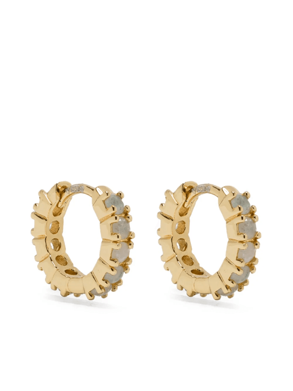 Aventurine huggie hoops - Image 1