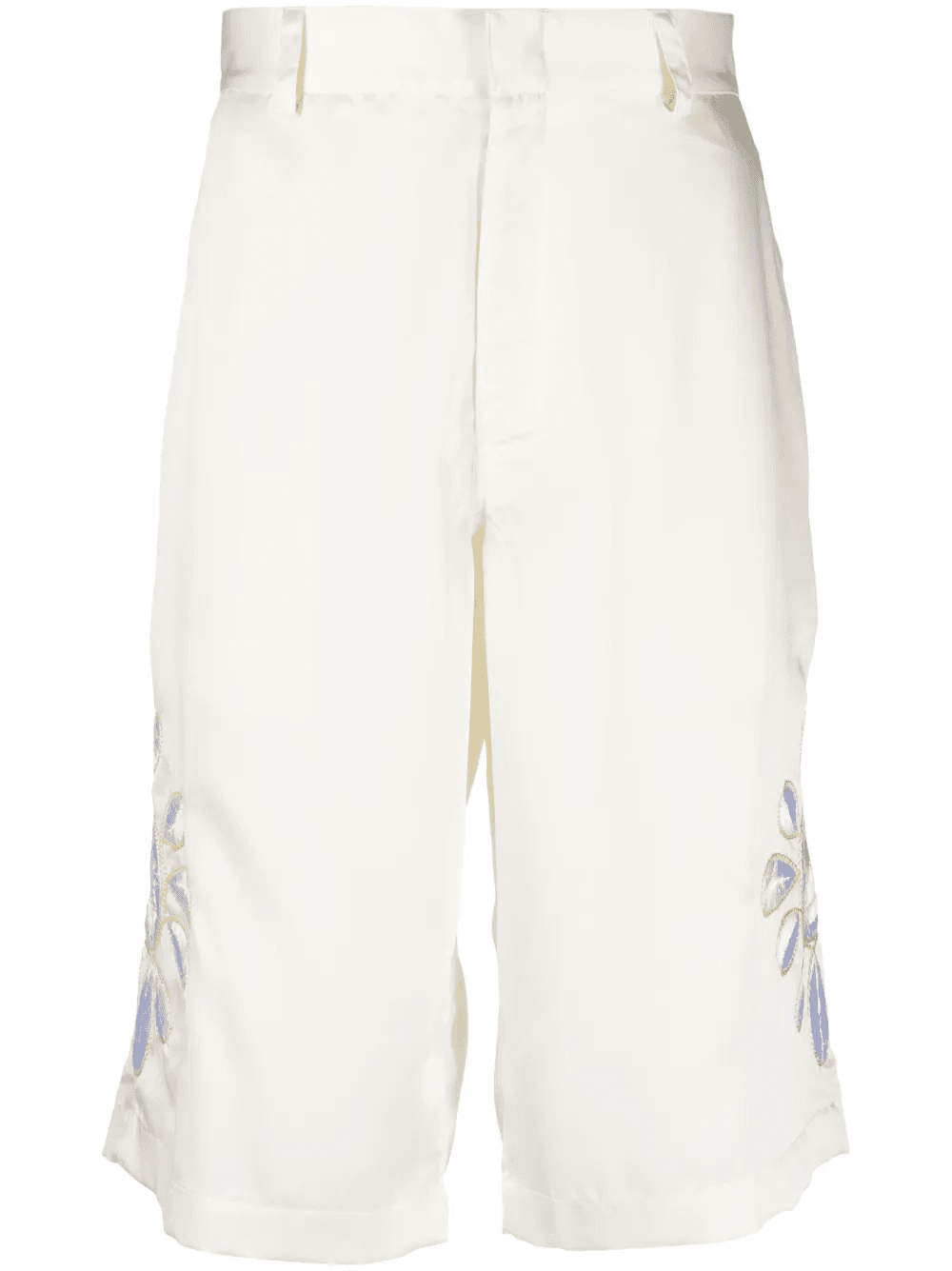 embroidered satin shorts - Image 1