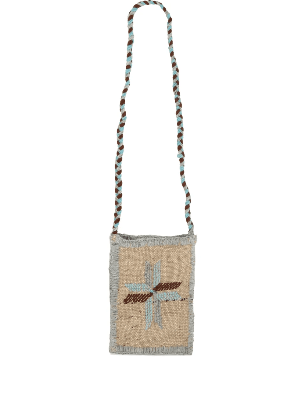 embroidered messenger bag - Image 1