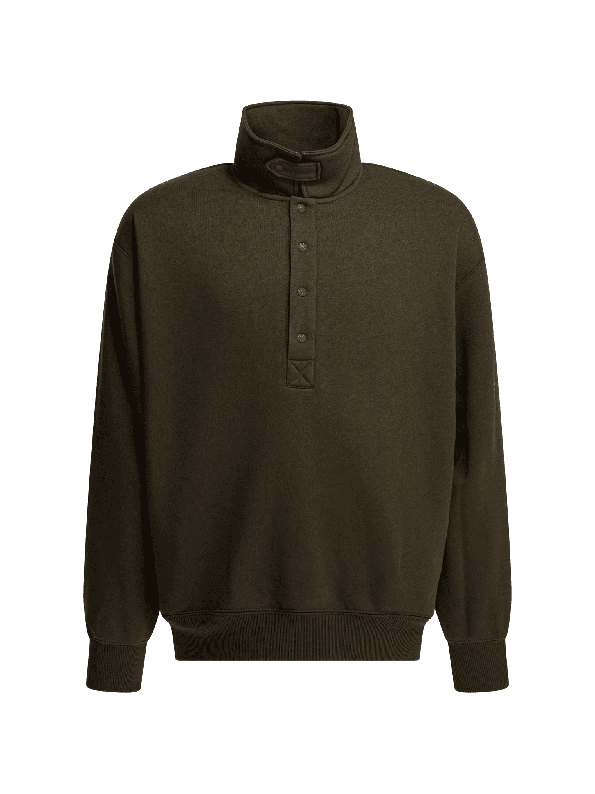 button high-neck sweatshirt - Image 1