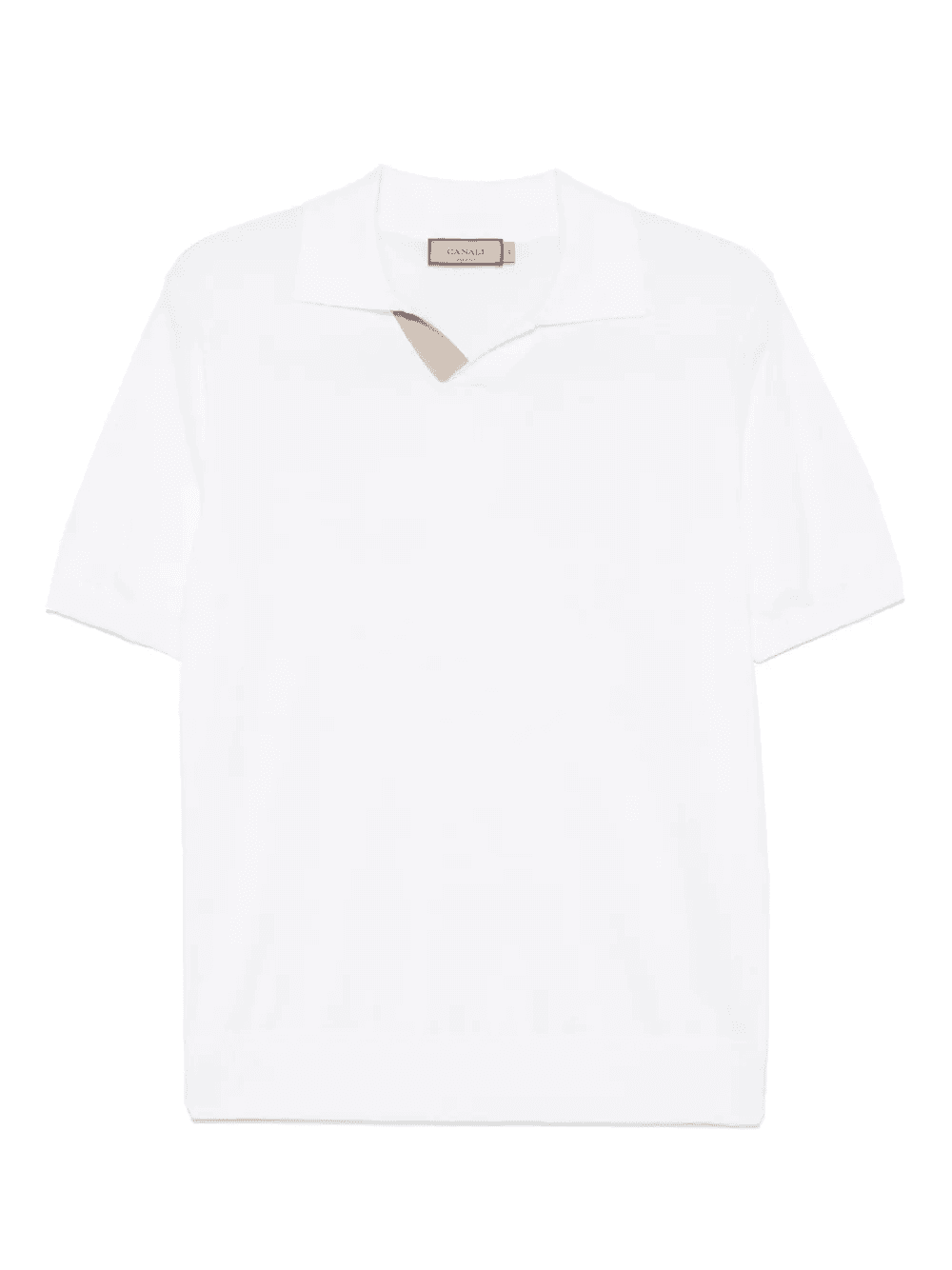 suede-detail polo shirt - Image 1