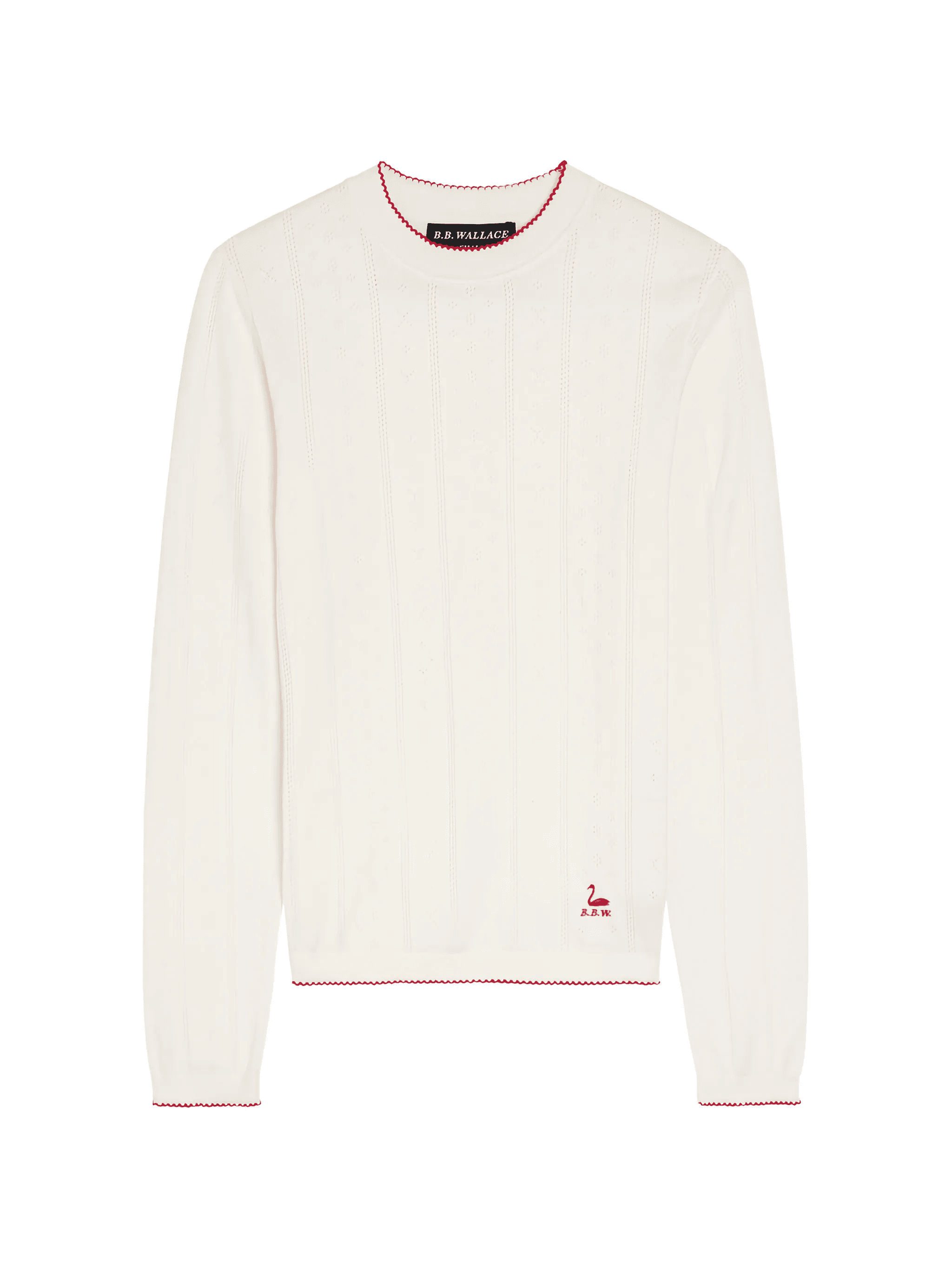 scalloped-trims swan-detail sweater - Image 1