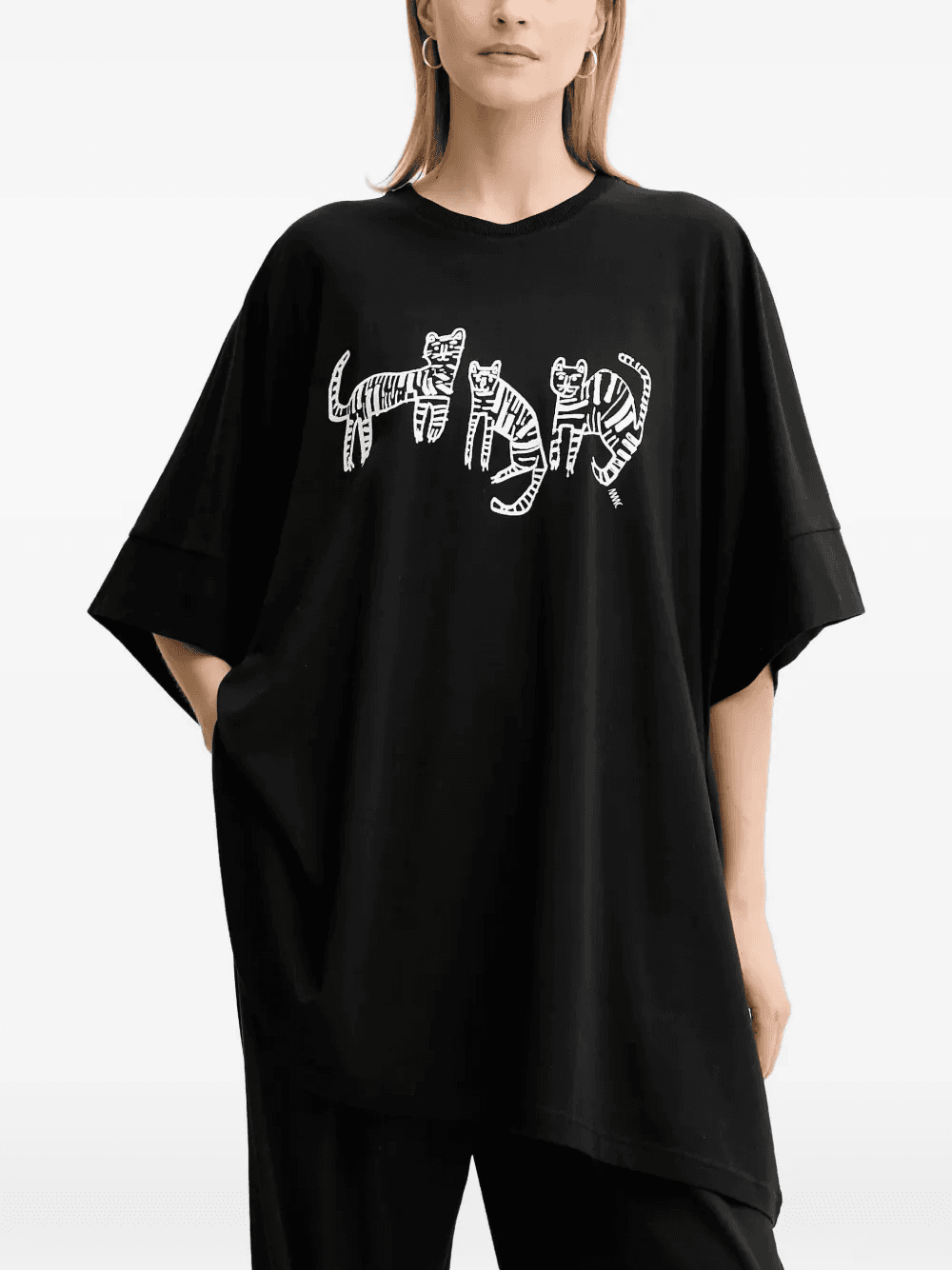 tiger-print T-shirt - Image 1